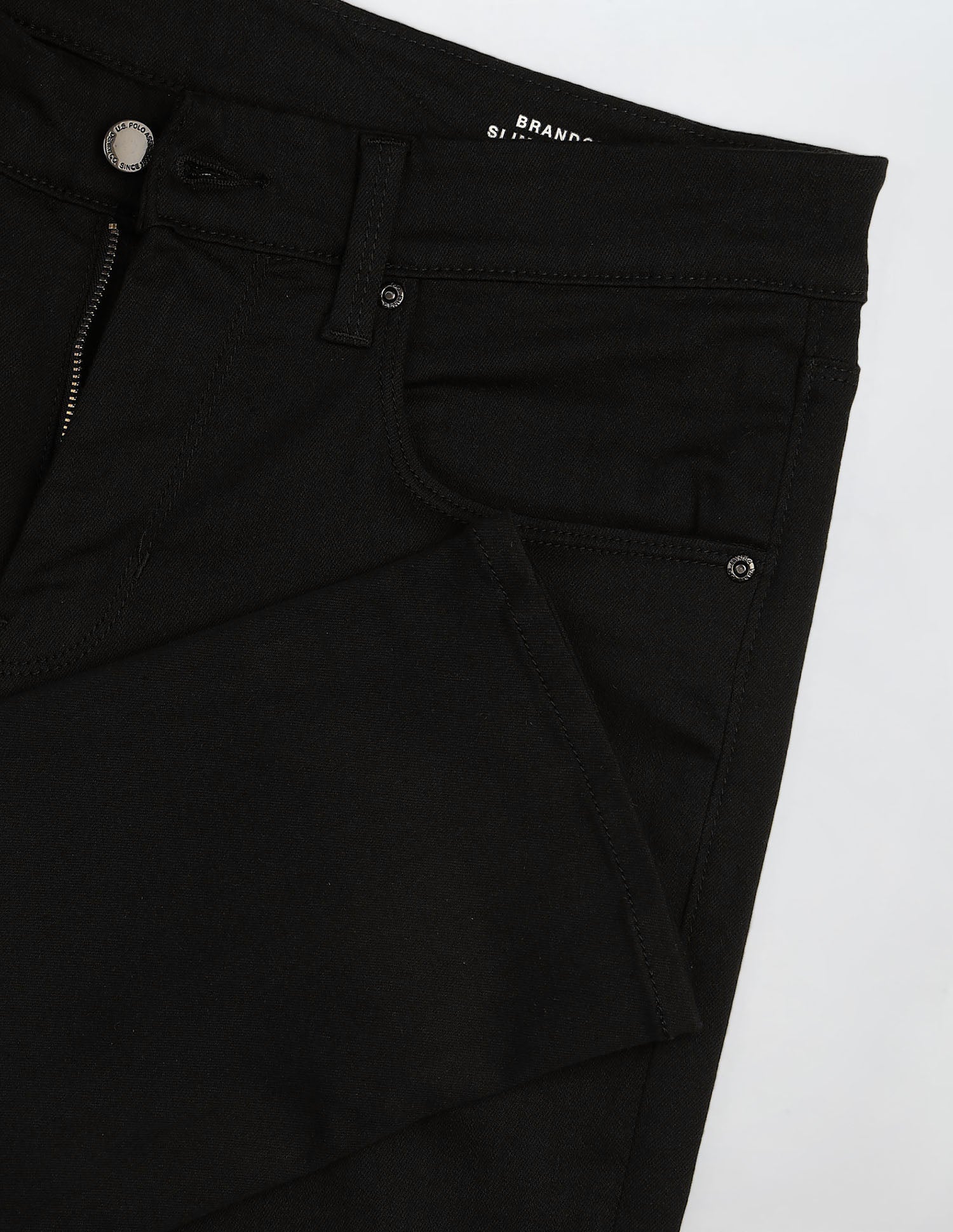 Brandon Slim Tapered Fit Black Jeans Black - U.S. POLO ASSN. | Large