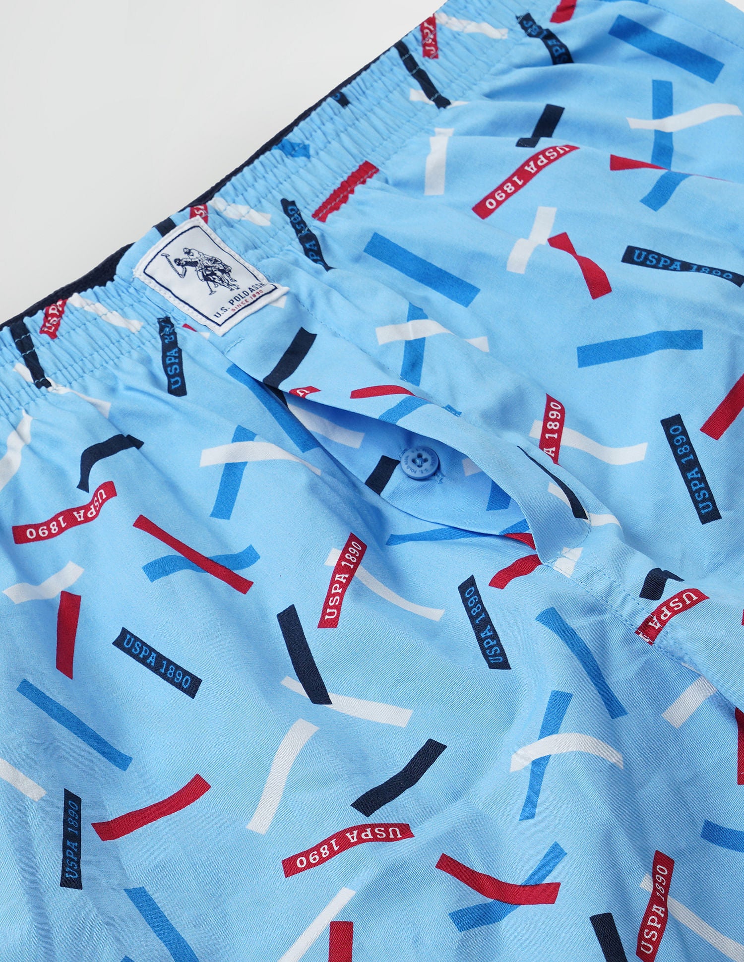 Graphic Print Cotton I657 Boxers - Pack Of 1 Light Blue - U.S. POLO ASSN. | Large