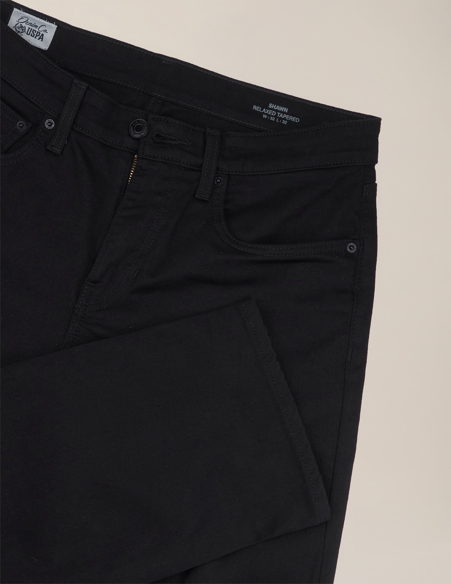 Shawn Relaxed Fit Black Jeans Black - U.S. Polo Assn. India | Large