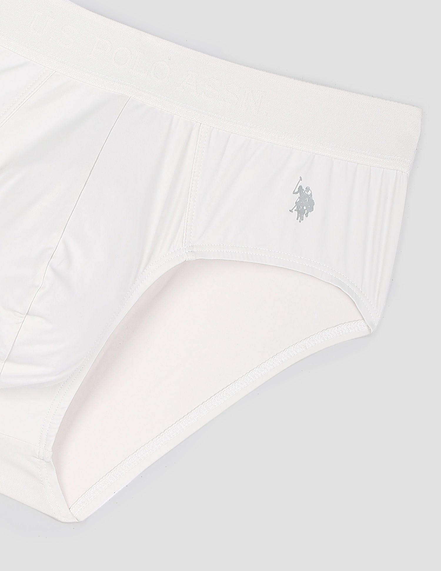 Nylon Stretch Moisture Wicking AB001 Active Briefs - Pack Of 1 Oyster Mushroom - U.S. POLO ASSN. | Large