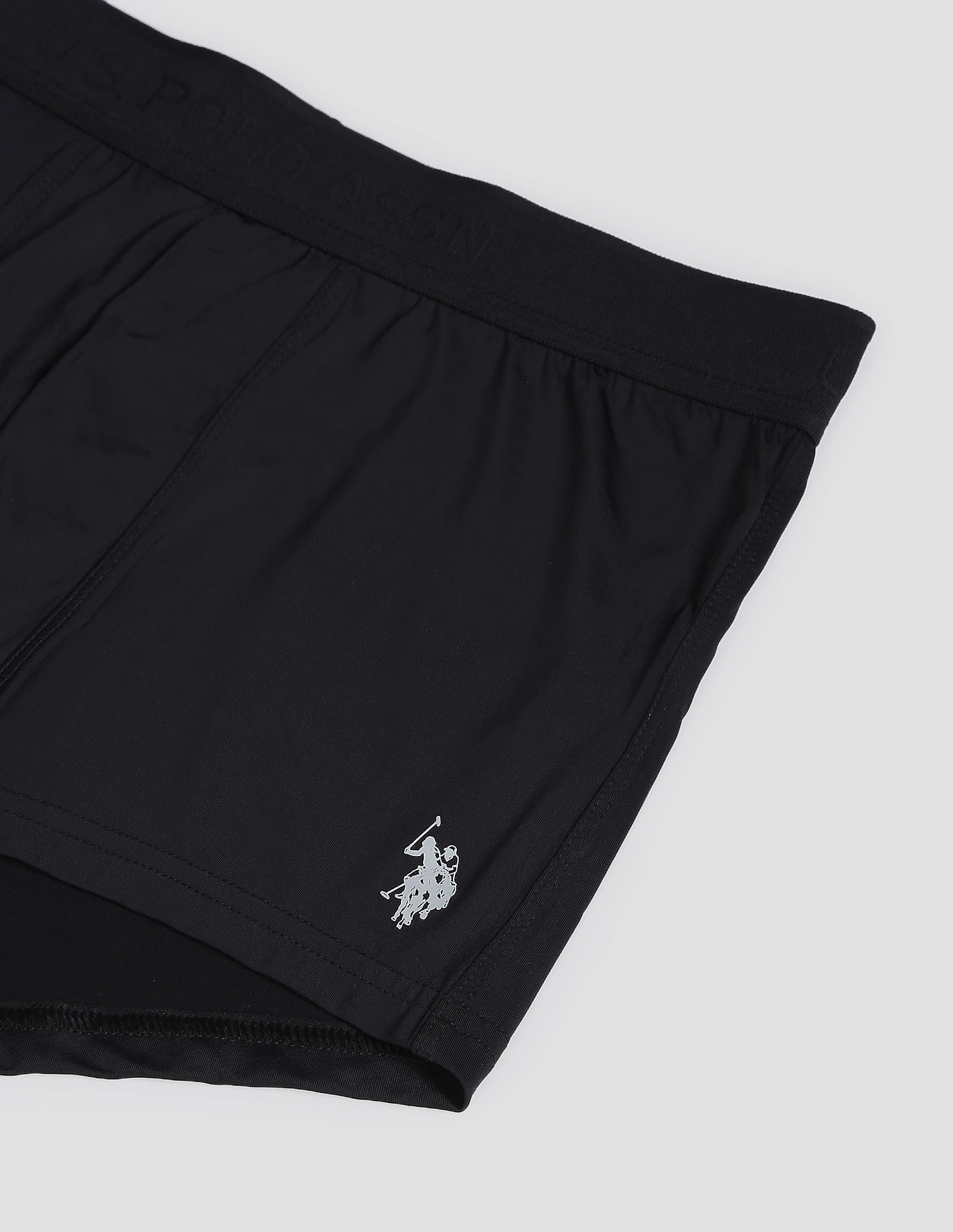 Nylon Stretch Moisture Wicking AT001 Active Trunks - Pack Of 1 Black - U.S. POLO ASSN. | Large