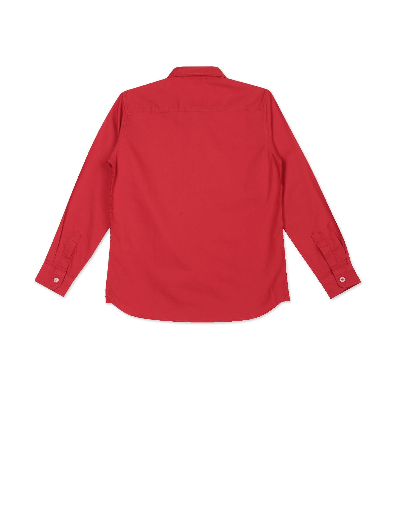Boys Red Spread Collar Solid Shirt Red - U.S. Polo Assn. India | Large