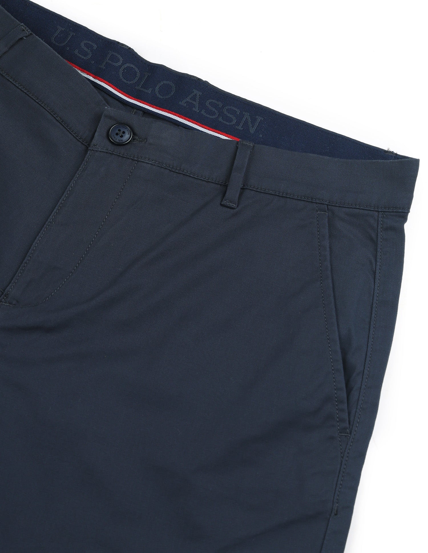 Solid Slim Fit Shorts Navy - U.S. POLO ASSN. | Large