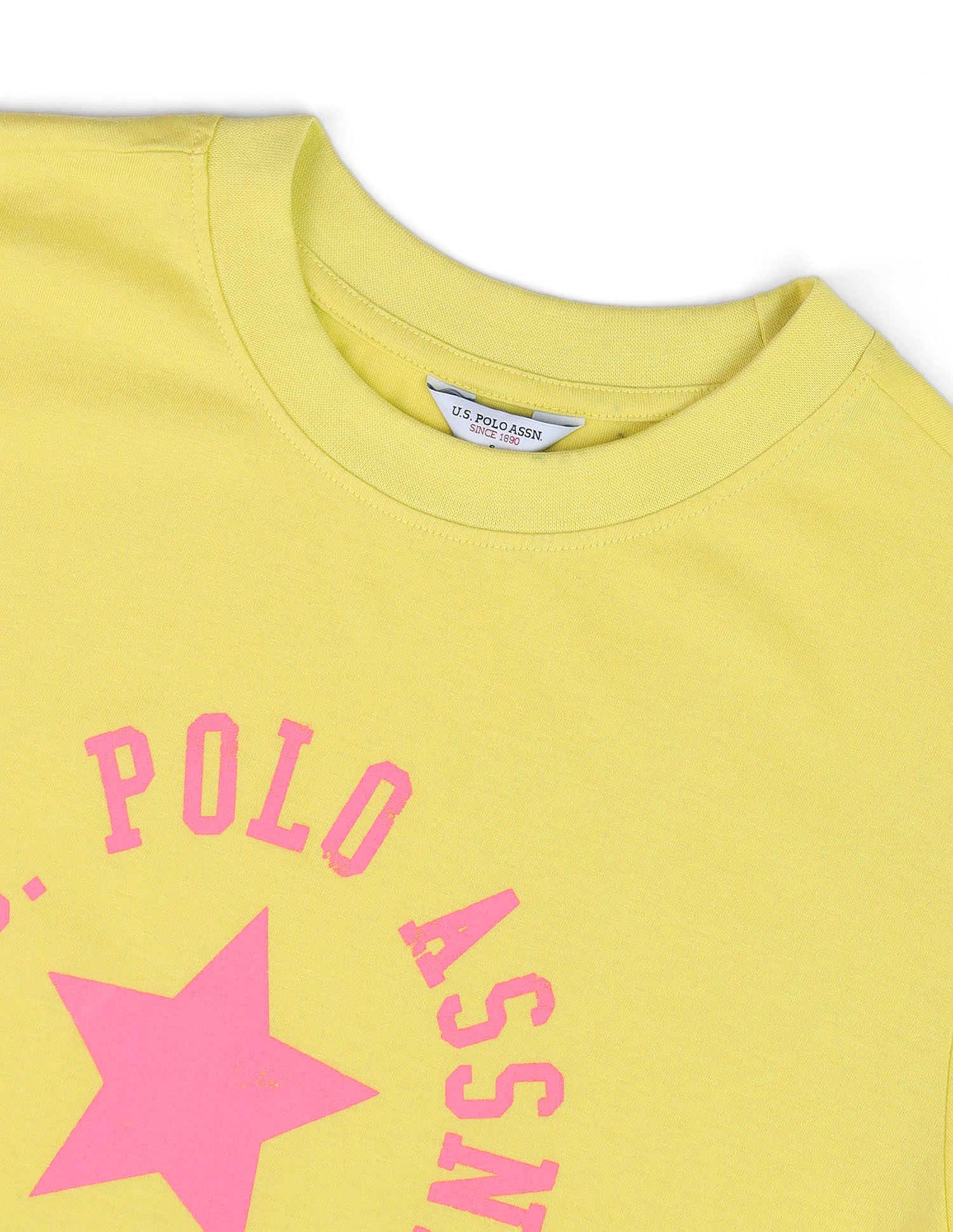 Pure Cotton Printed T-Shirt Yellow - U.S. POLO ASSN. | Large