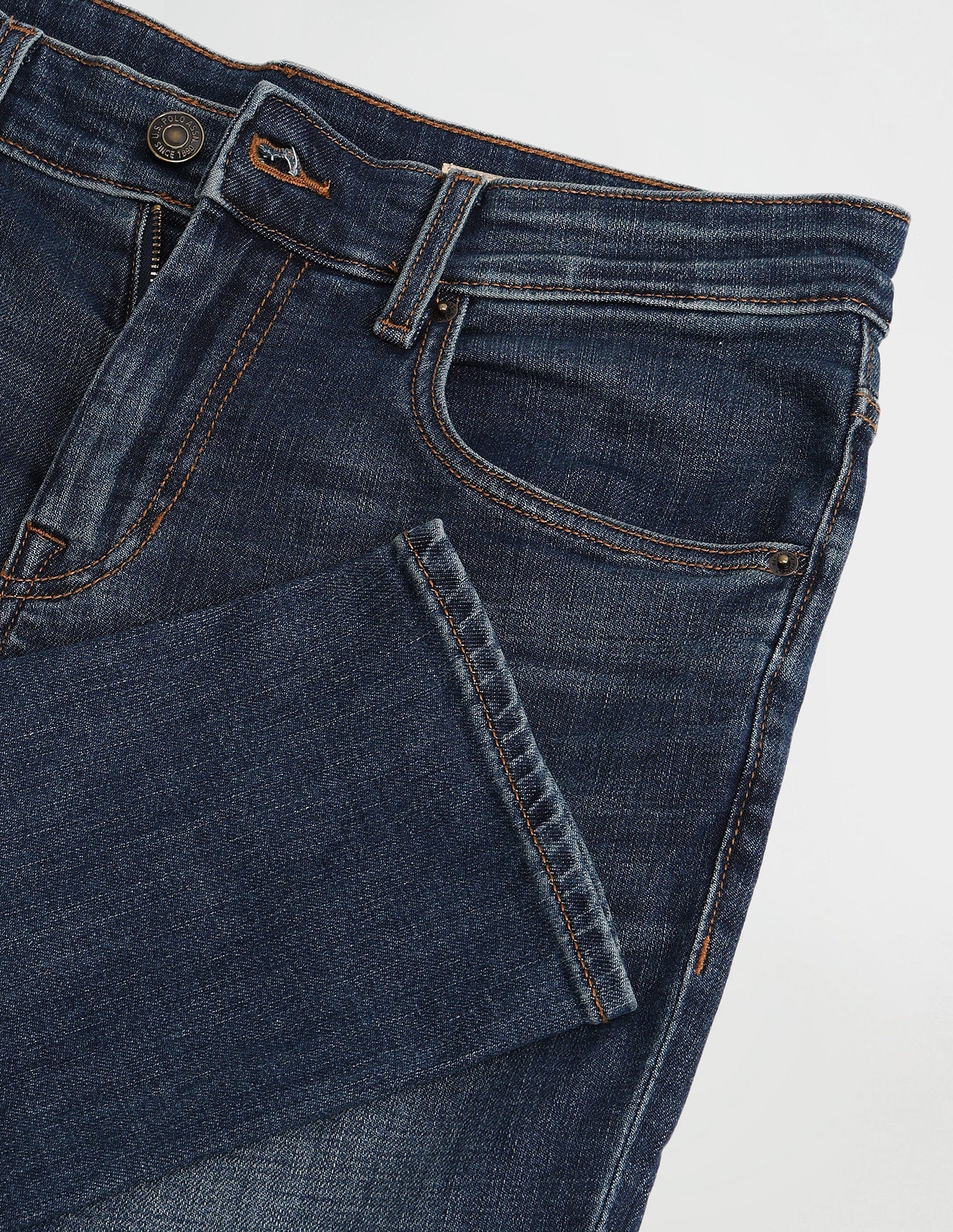 Brandon Slim Tapered Blue Jeans Blue - U.S. POLO ASSN. | Large