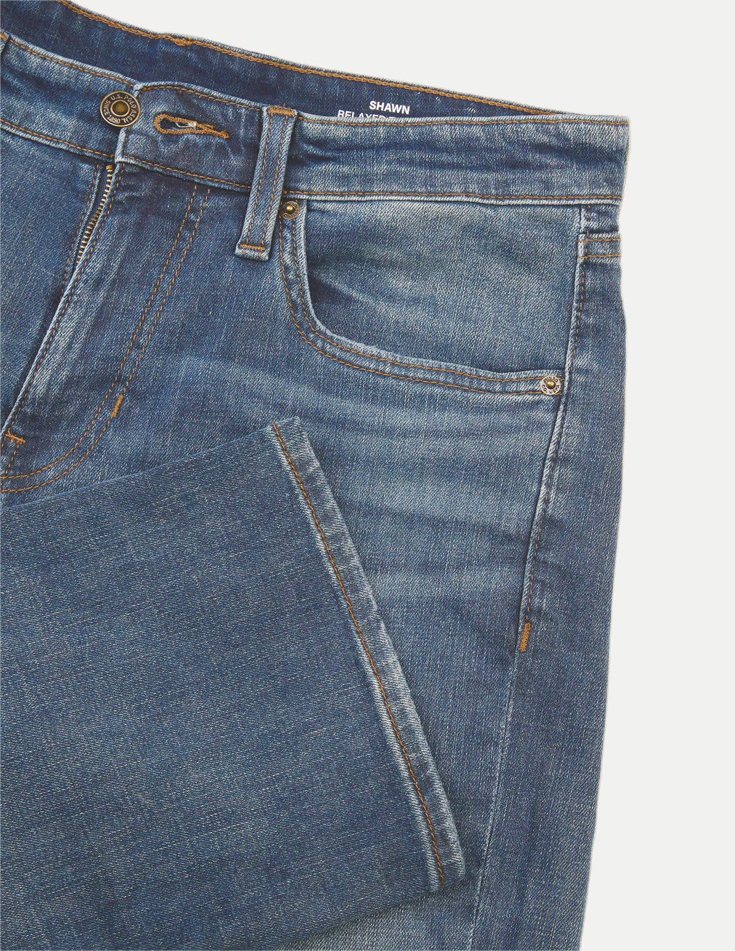 Shawn Relaxed Fit Blue Jeans Mid Blue - U.S. Polo Assn. India | Large