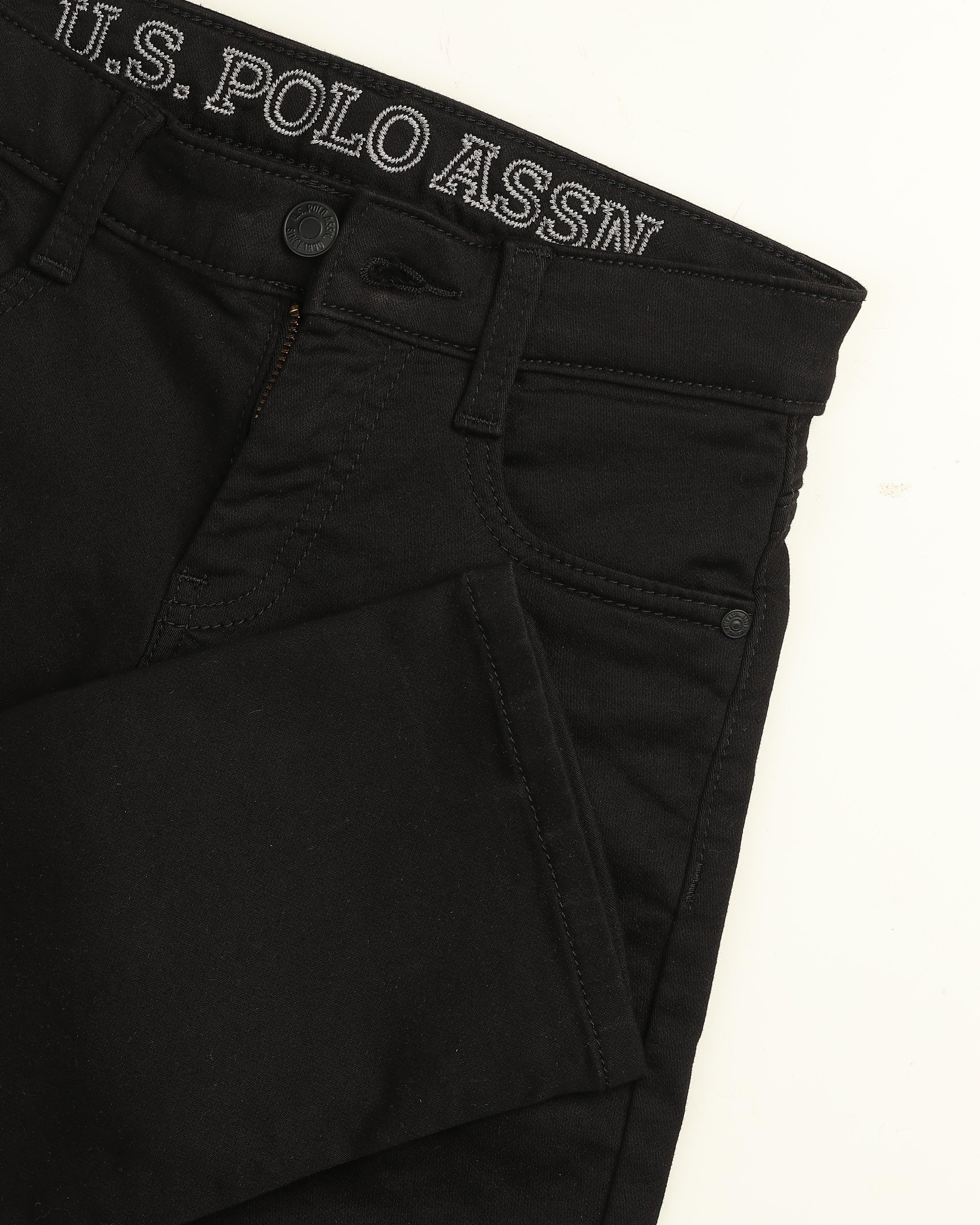 Mid Rise Relaxed Fit Jeans Black - U.S. Polo Assn. India | Large