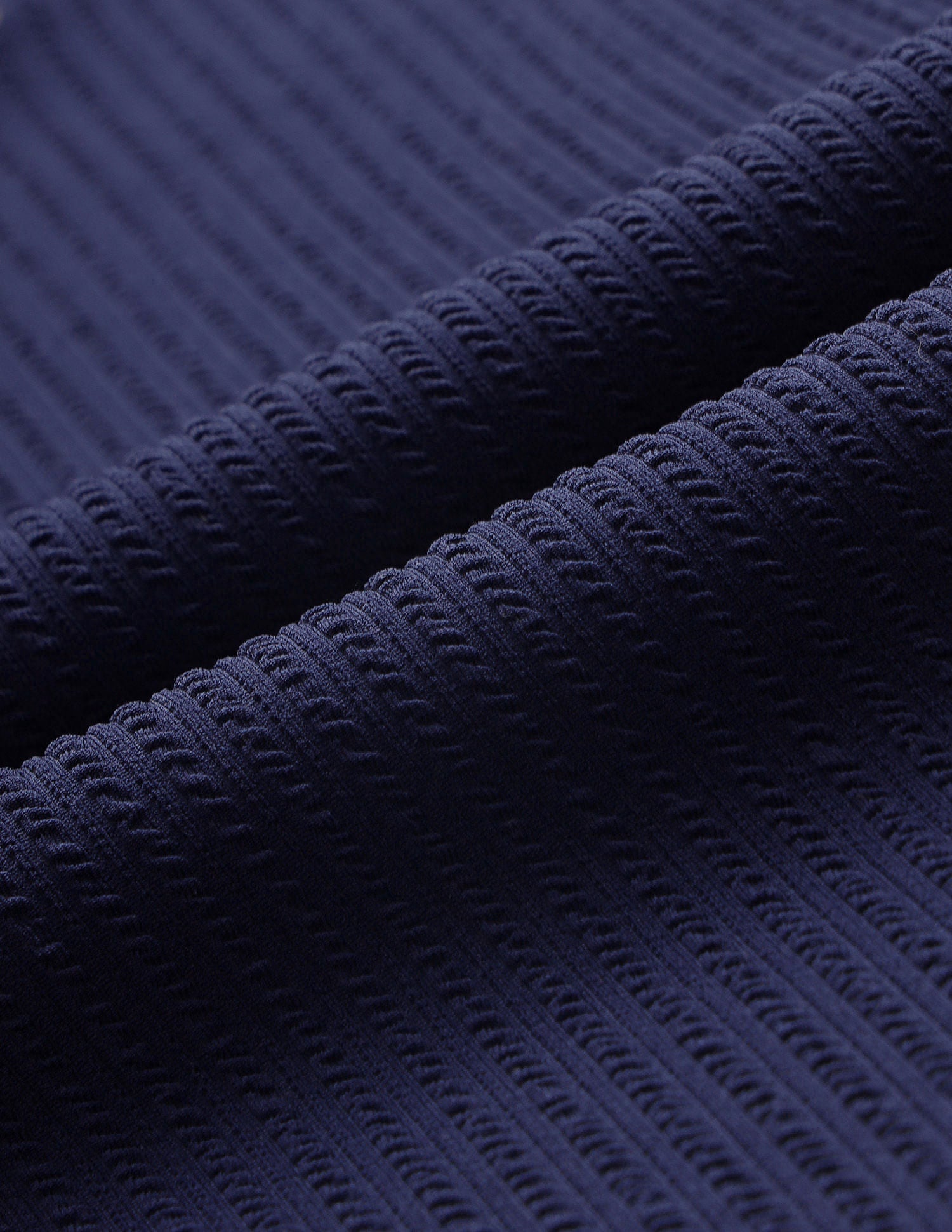 Zipper Placket Textured Polo Shirt Navy - U.S. POLO ASSN. | Large