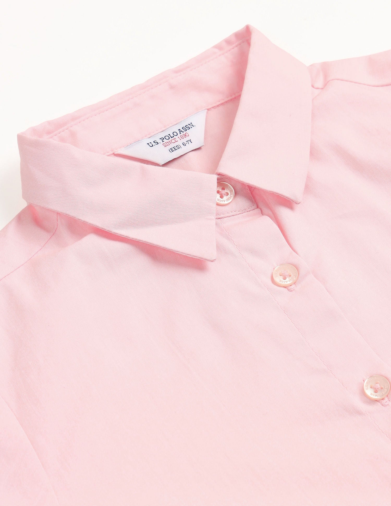 Girls Solid A-Line Dress Pink - U.S. Polo Assn. India | Large