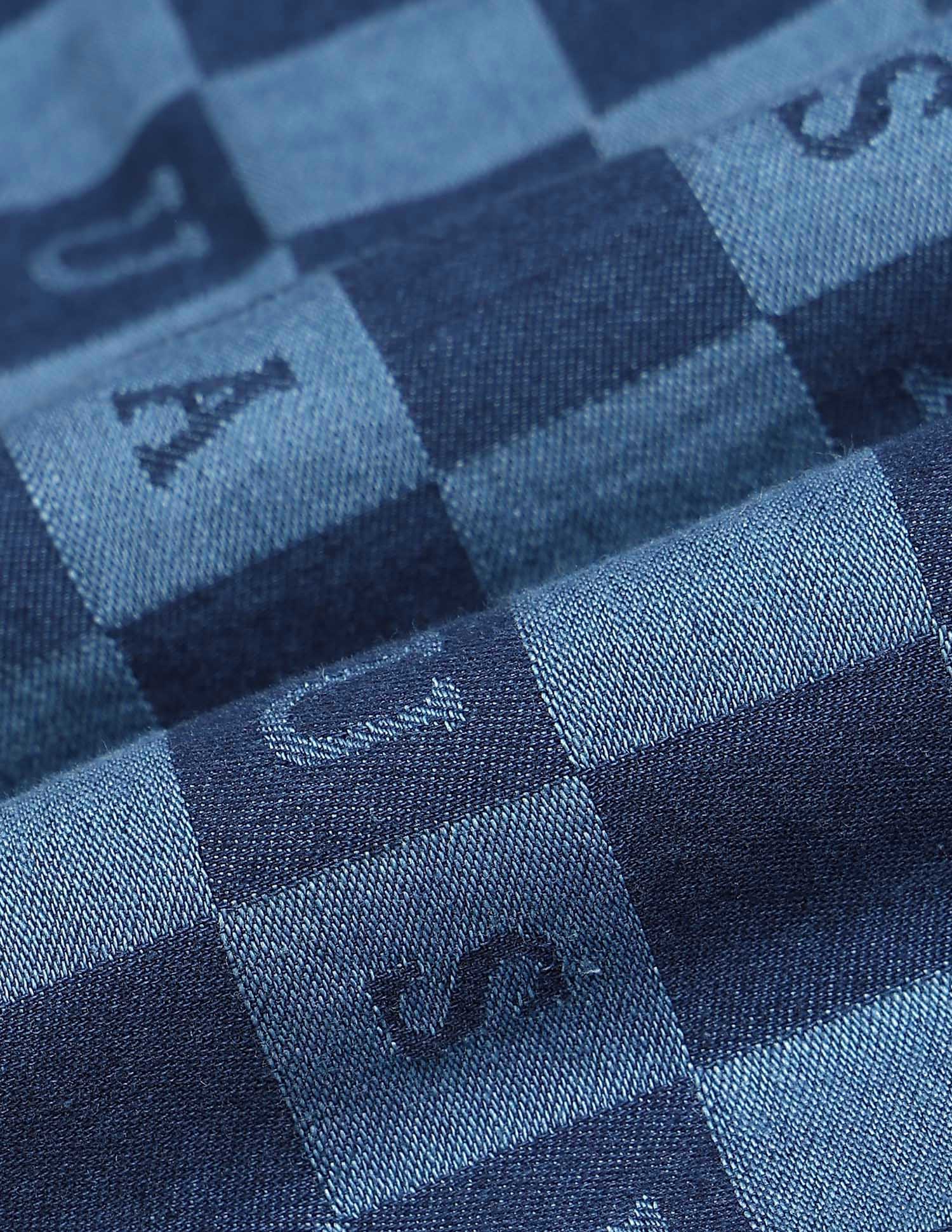 Chequer Brand Printed Dobby Shirt Light Indigo - U.S. Polo Assn. India | Large