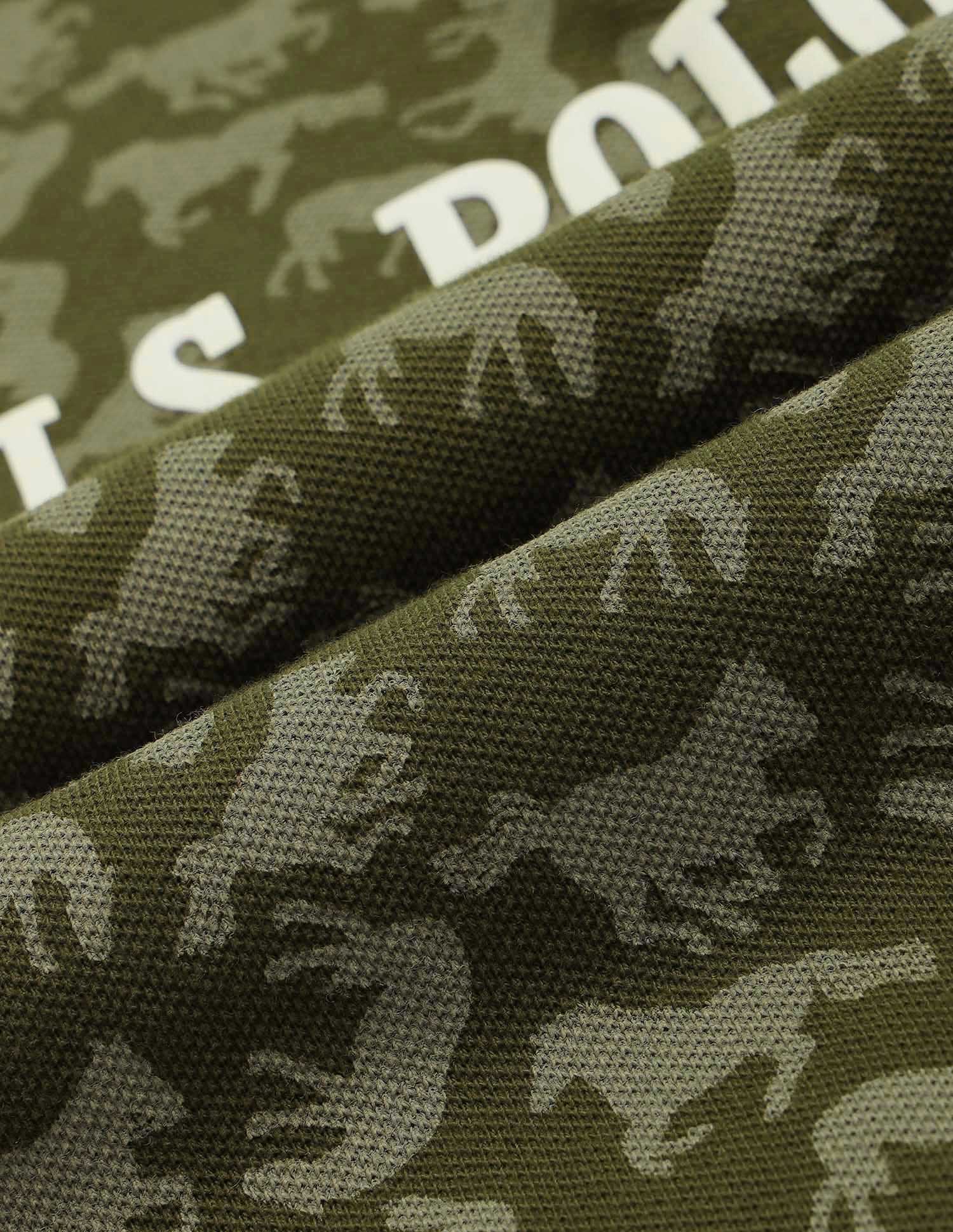 Boys All Over Printed Regular Fit Polo Shirt Olive - U.S. POLO ASSN. | Large