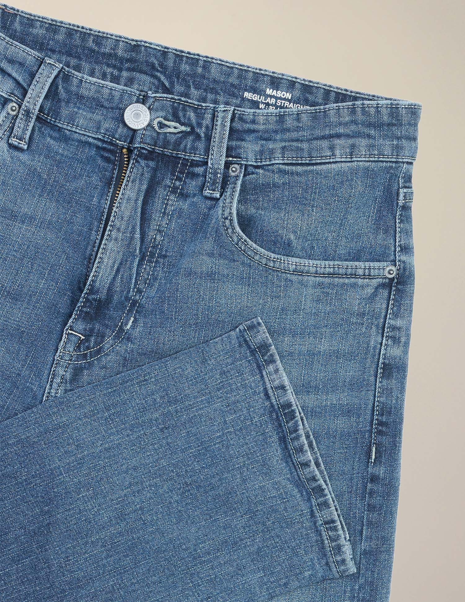 Mason Regular Straight Fit Blue Jeans Light Indigo - U.S. Polo Assn. India | Large