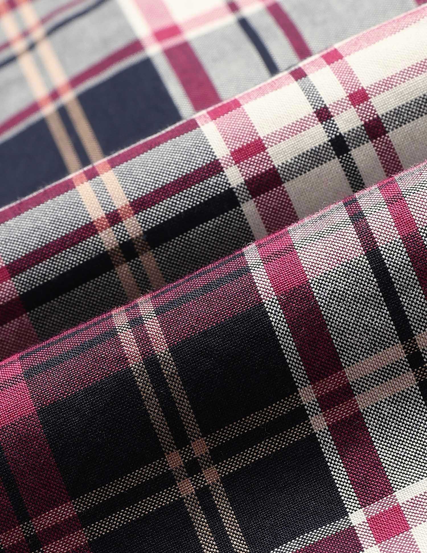 Plaid Checked Oxford Shirt Maroon - U.S. Polo Assn. India | Large