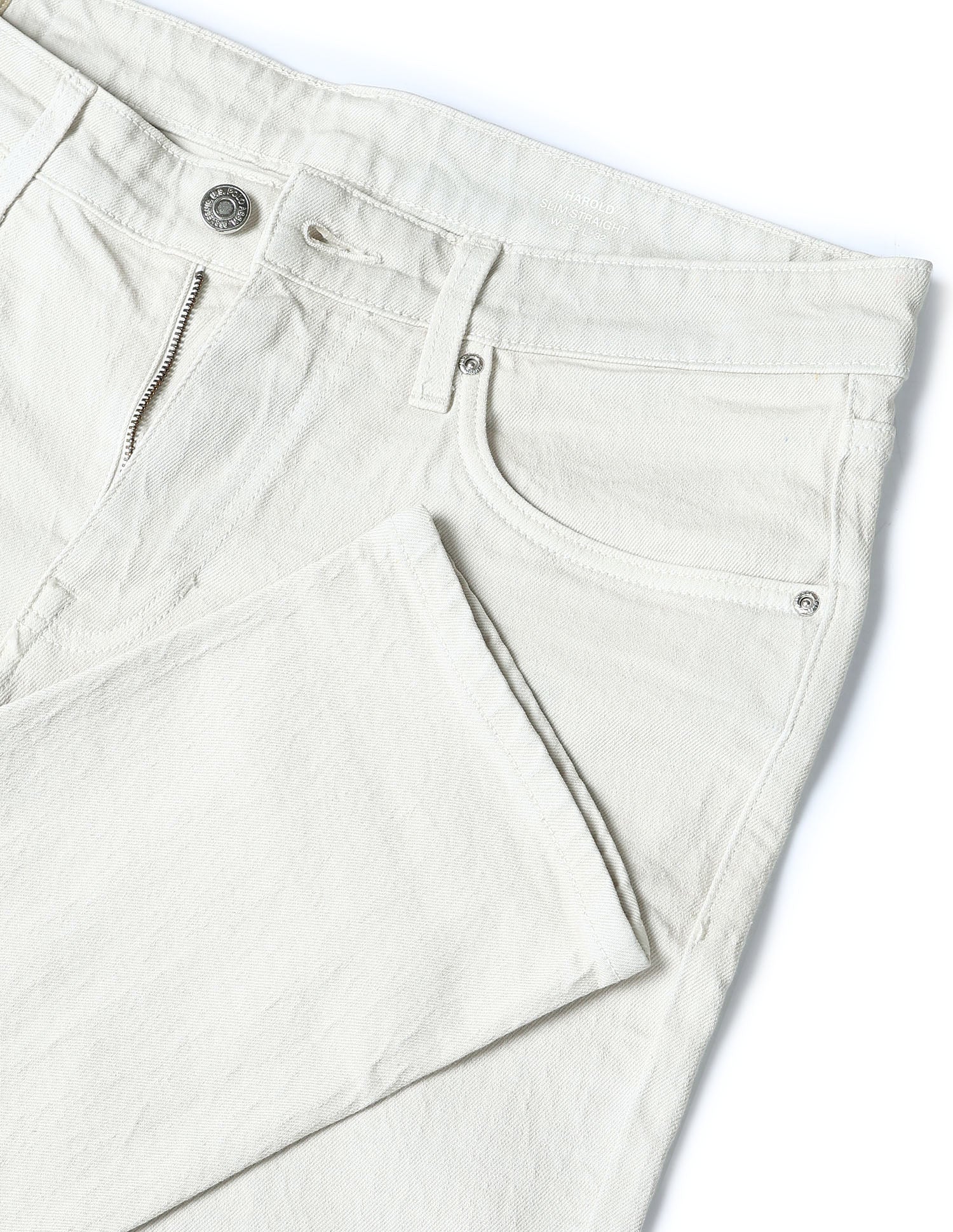 Harold Slim Straight Fit Mid Rise Jeans White - U.S. POLO ASSN. | Large