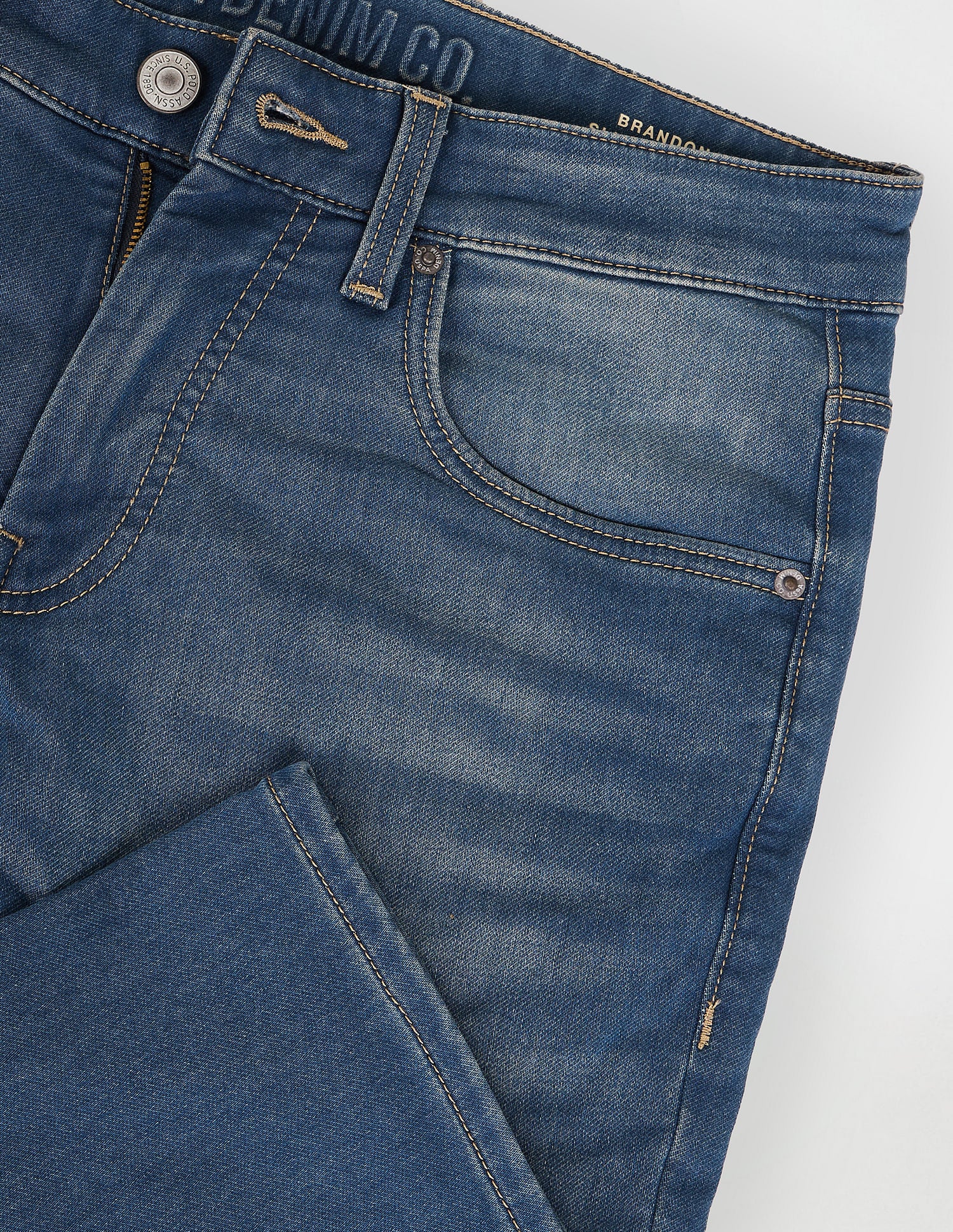 Brandon Slim Tapered Fit Blue Jeans Blue - U.S. Polo Assn. India | Large