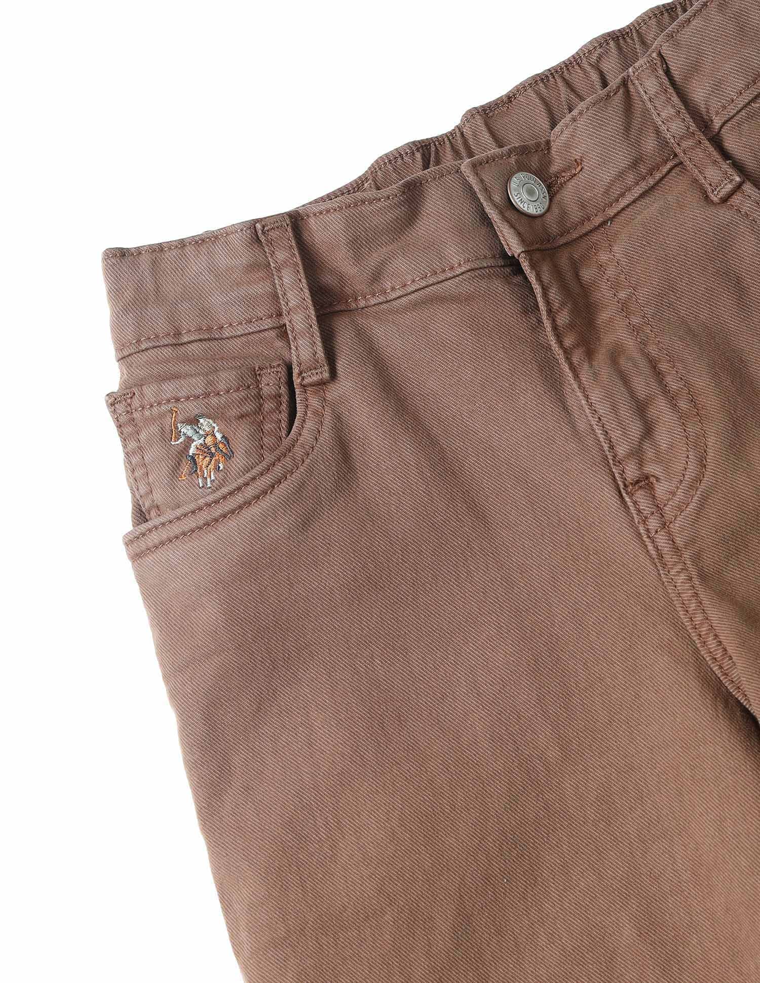 Boys Mid Rise Baggy Fit Jeans Brown - U.S. POLO ASSN. | Large