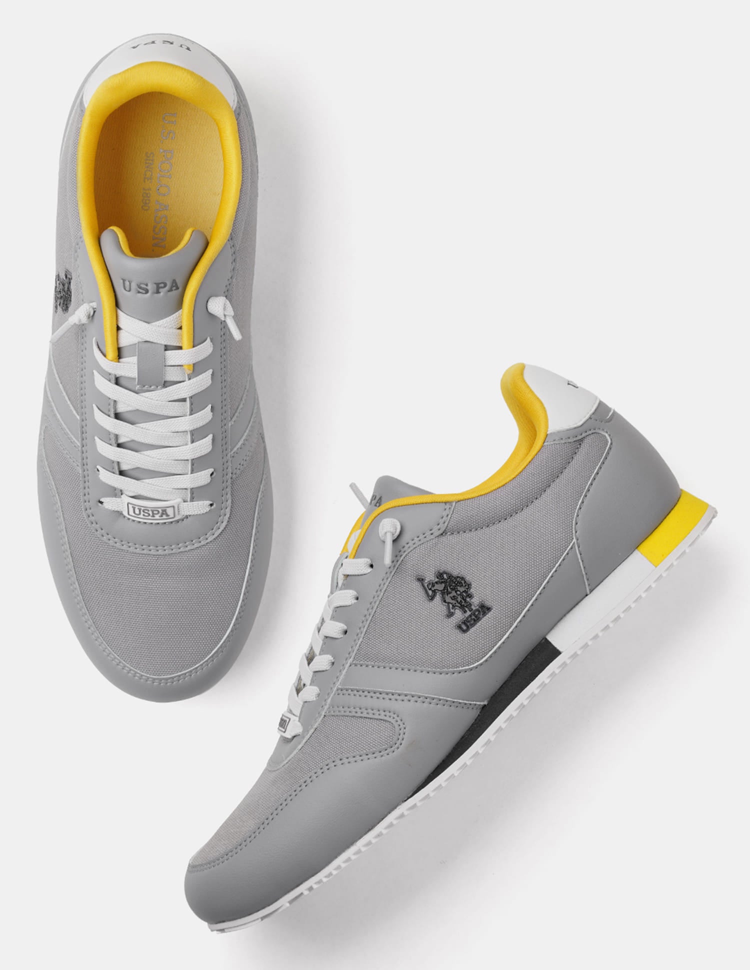 Clemt 4.0 Colourblocked Sneakers Grey - U.S. Polo Assn. India | Large