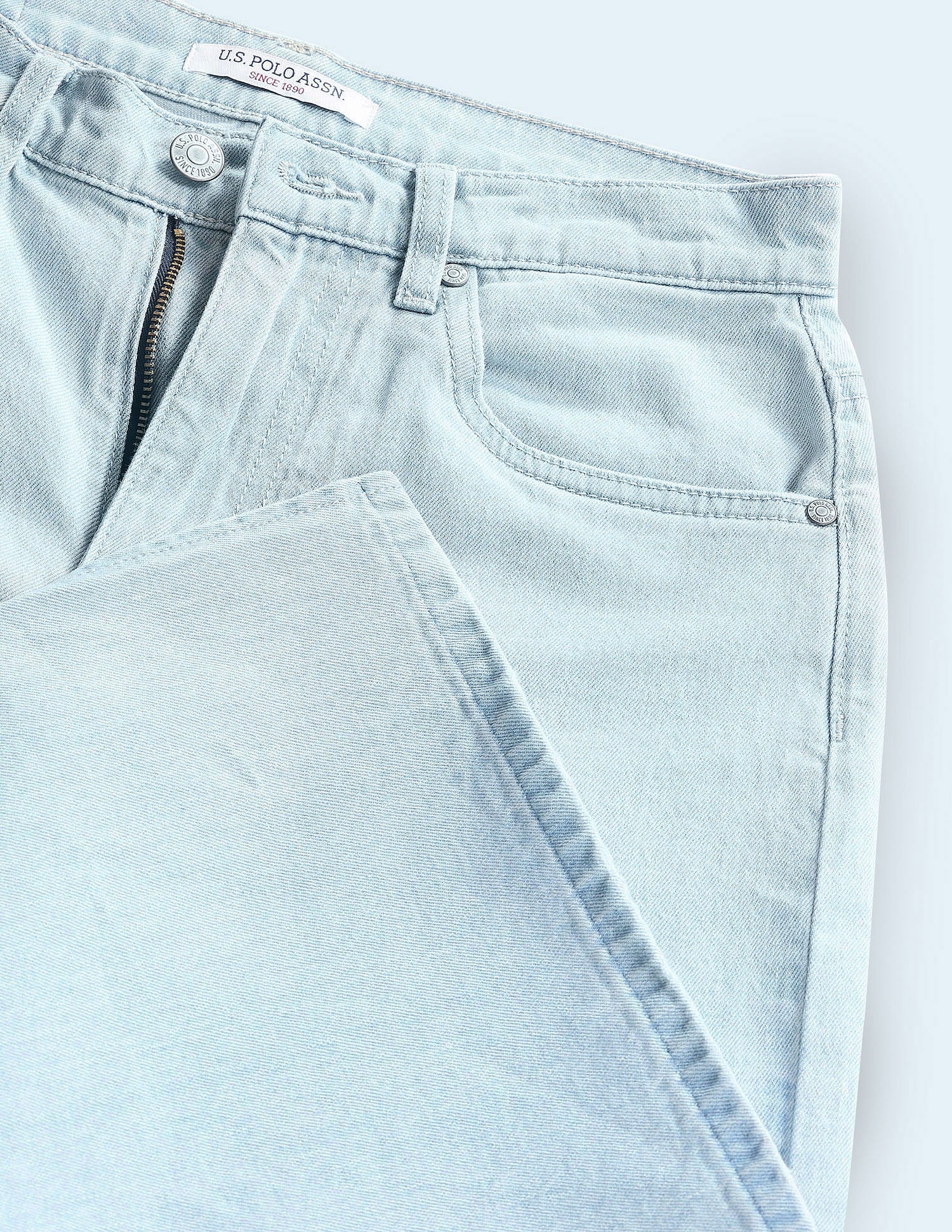 Wide Leg Fit Blue Jeans Blue - U.S. Polo Assn. India | Large