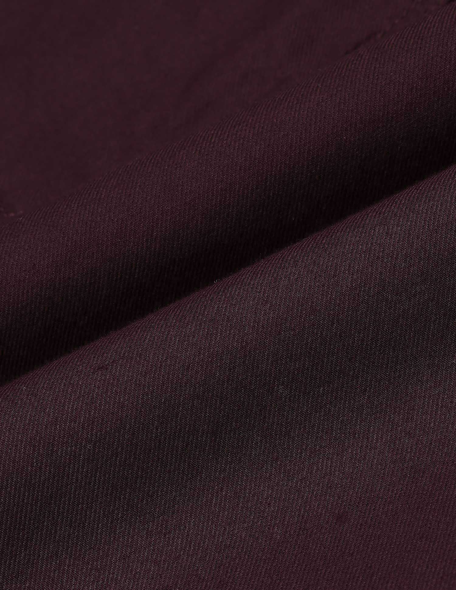 Solid Regular Fit Twill Shirt Burgundy - U.S. POLO ASSN. | Large