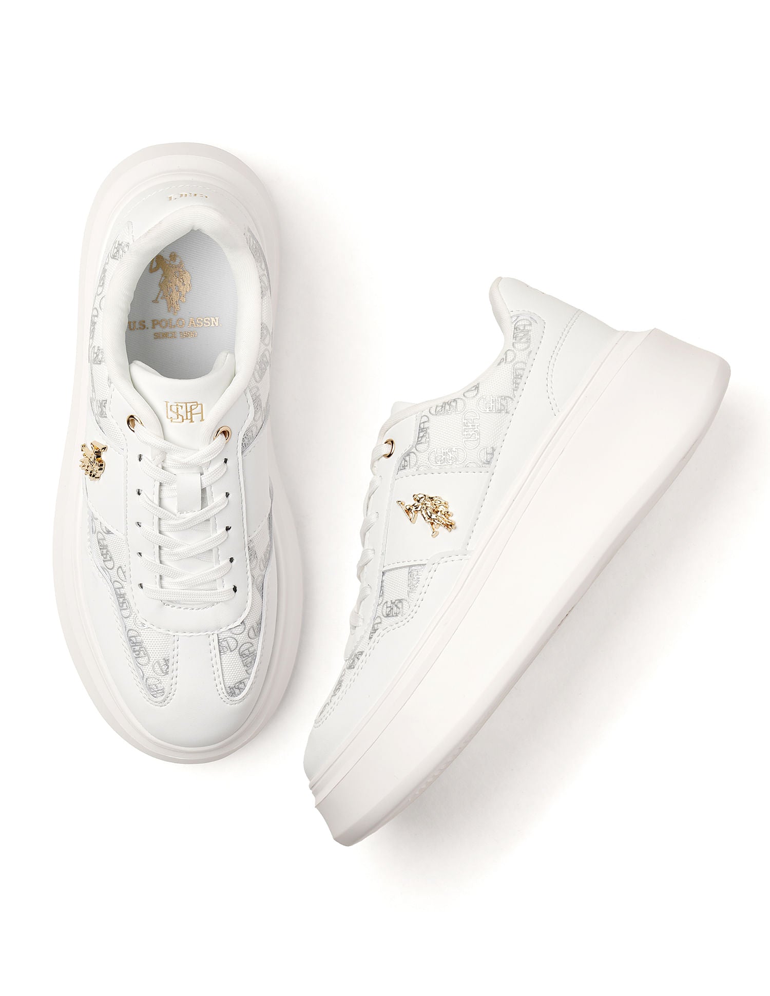 Women Marlene 2.0 Lace Up Sneakers White - U.S. Polo Assn. India | Large