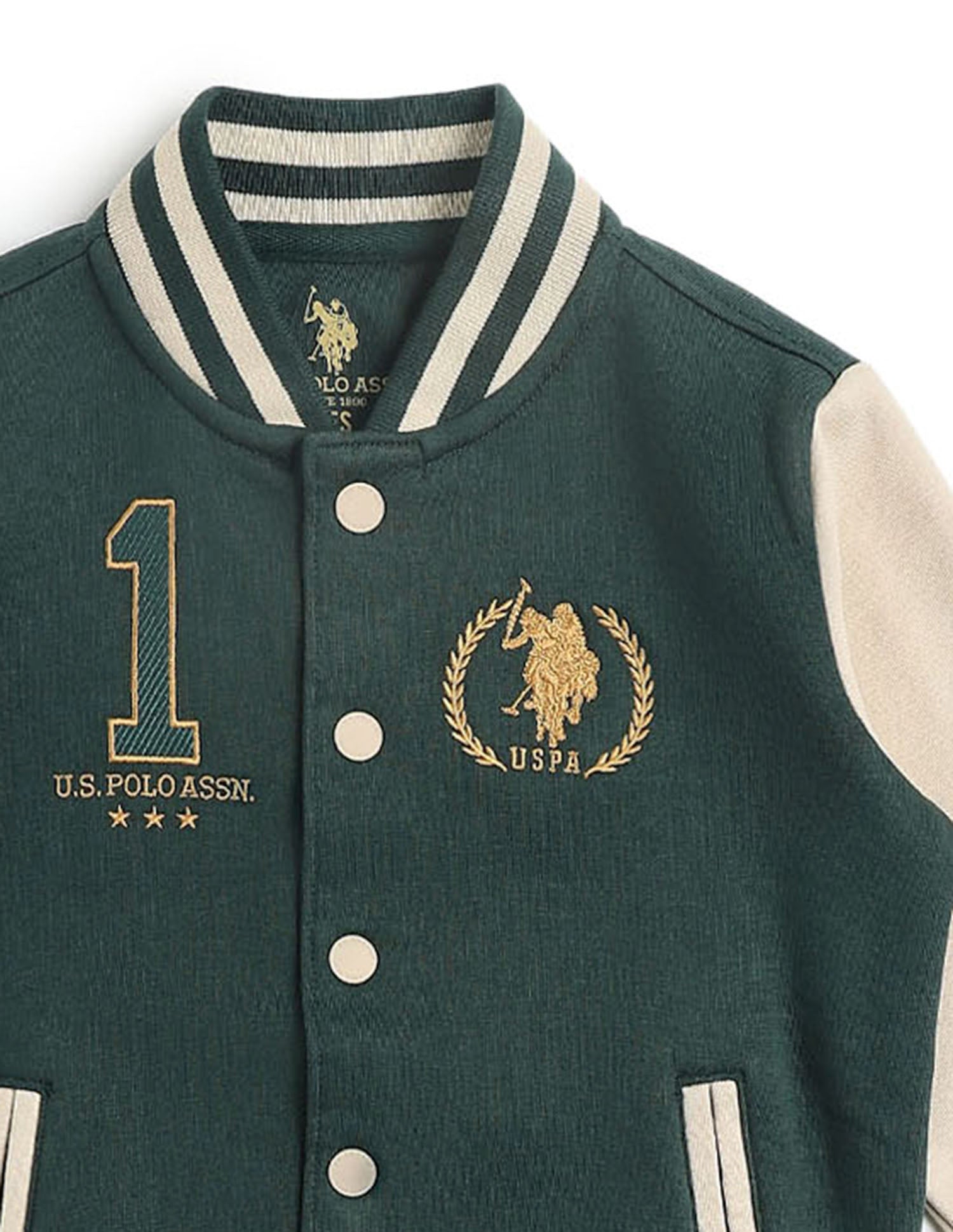 Boys Brand Embroidered Regular Fit Sweatshirt Dark Green - U.S. POLO ASSN. | Large