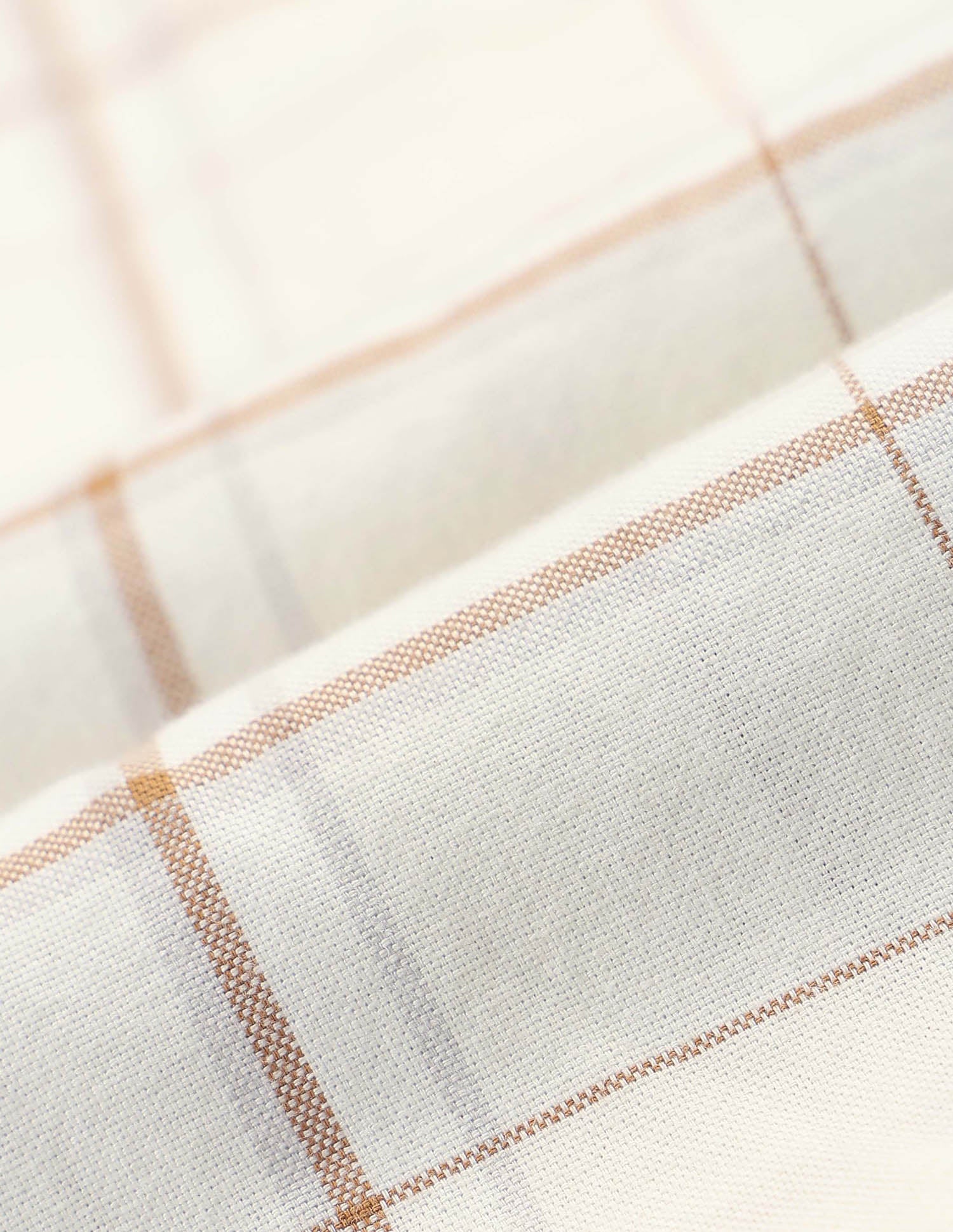 Windowpane Checked Tailored Fit Shirt Ivory - U.S. POLO ASSN. | Large