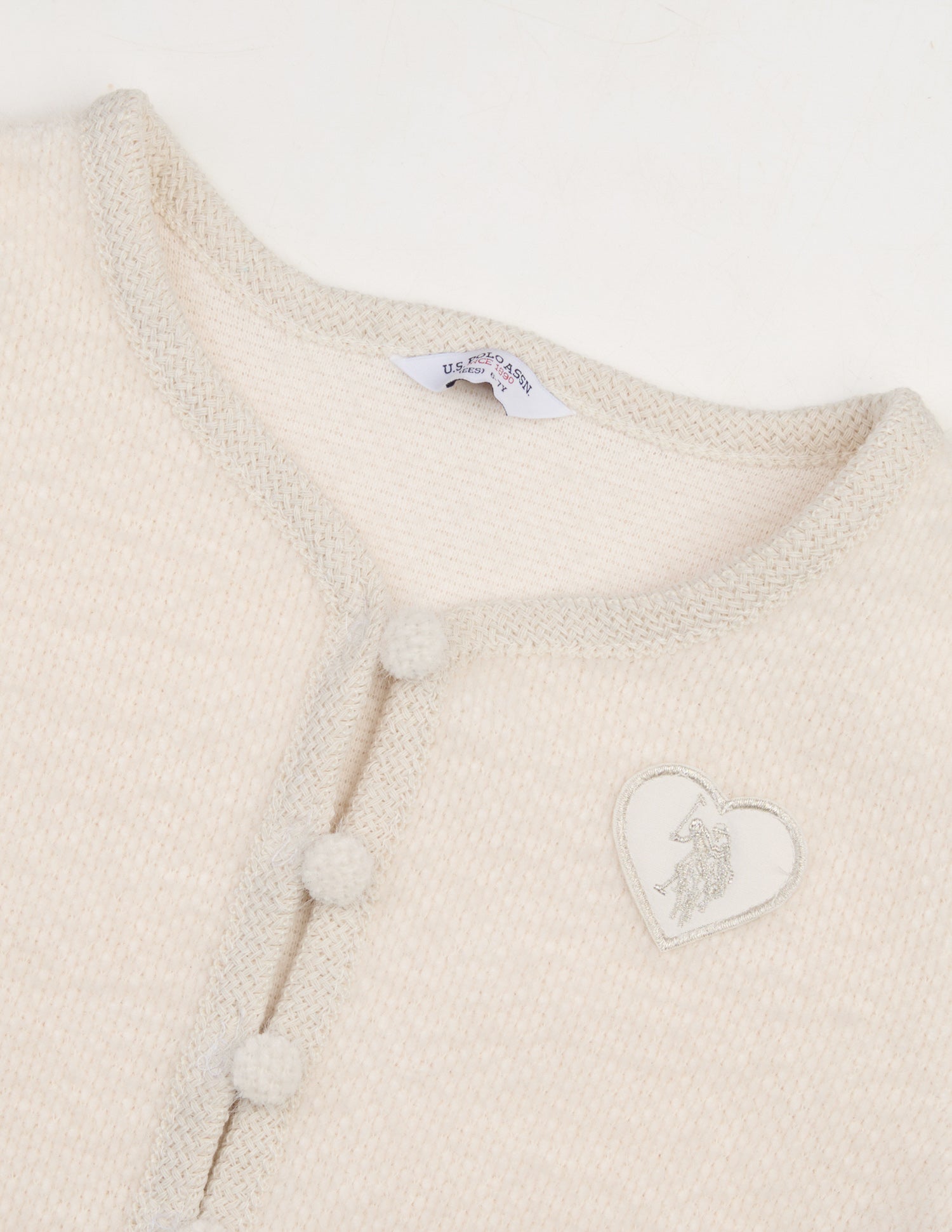 Solid Relaxed Fit Sweater Off White - U.S. Polo Assn. India | Large