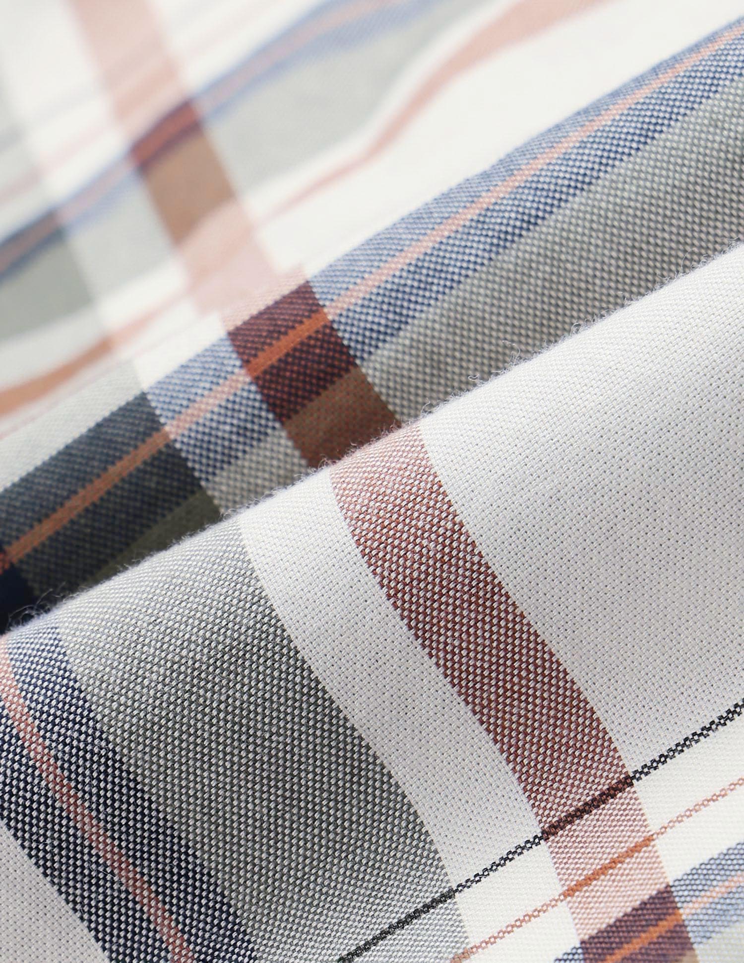 Plaid Checked Pure Cotton Shirt Off White - U.S. Polo Assn. India | Large