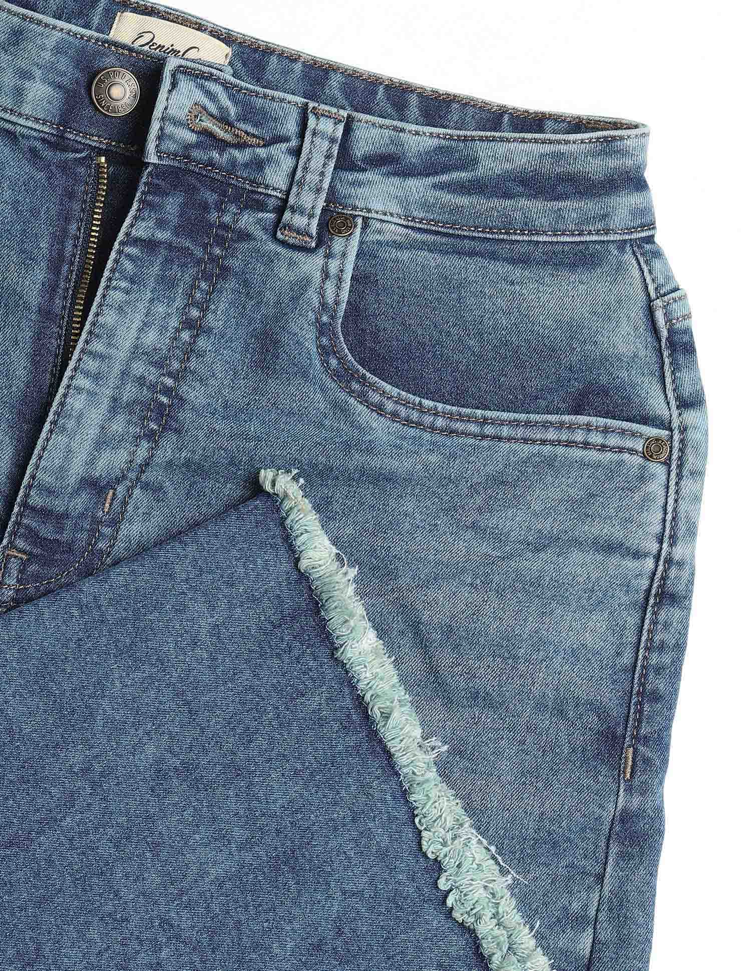High Rise Baggy Fit Jeans Blue - U.S. Polo Assn. India | Large