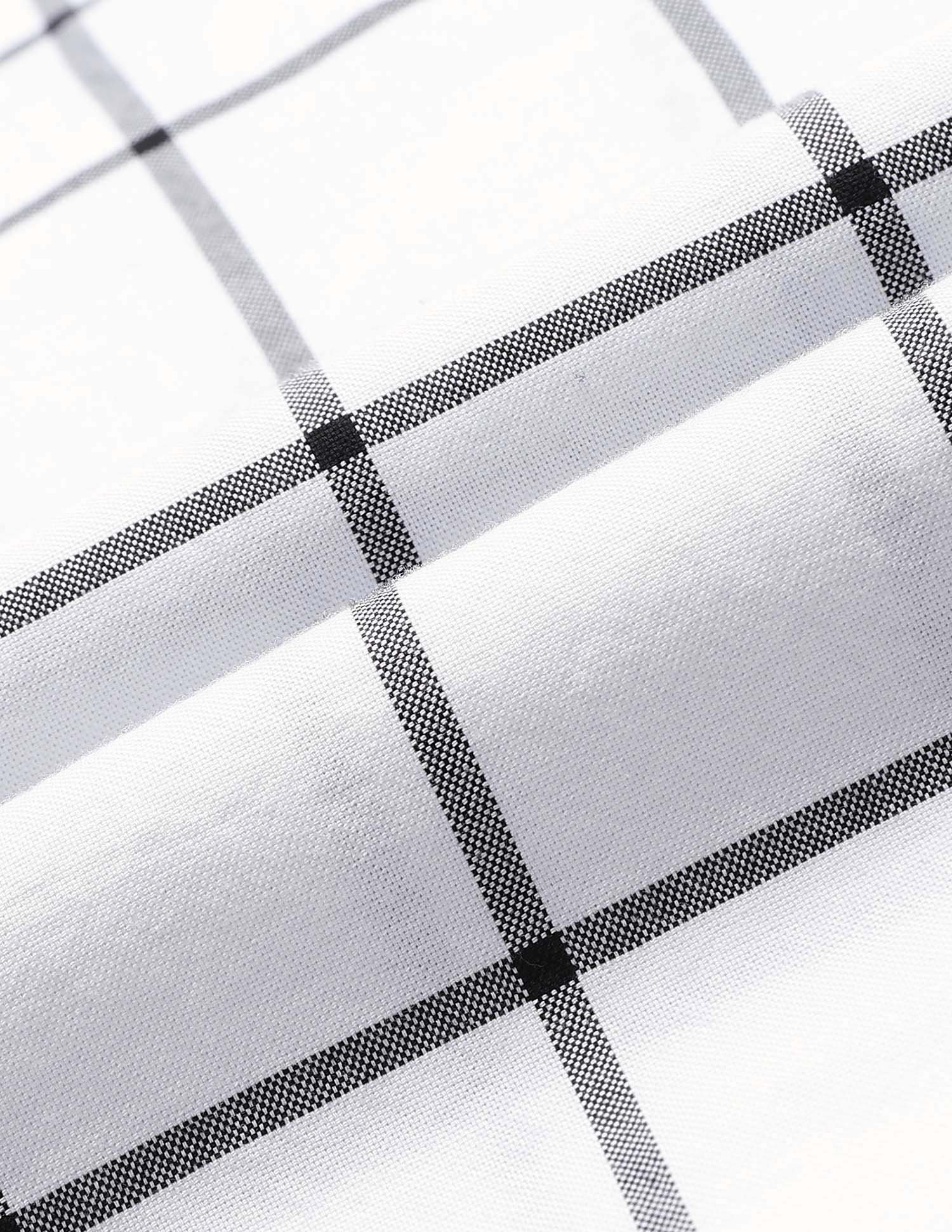 Windowpane Checked Tailored Fit Shirt Black - U.S. Polo Assn. India | Large