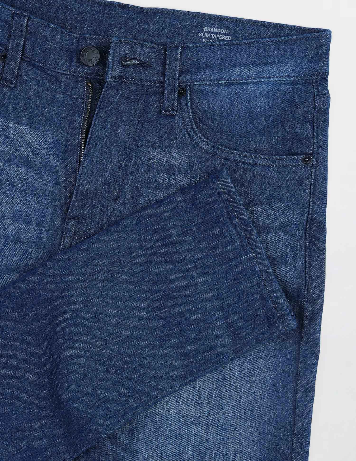 Brandon Slim Tapered Fit Whiskered Jeans Indigo - U.S. POLO ASSN. | Large