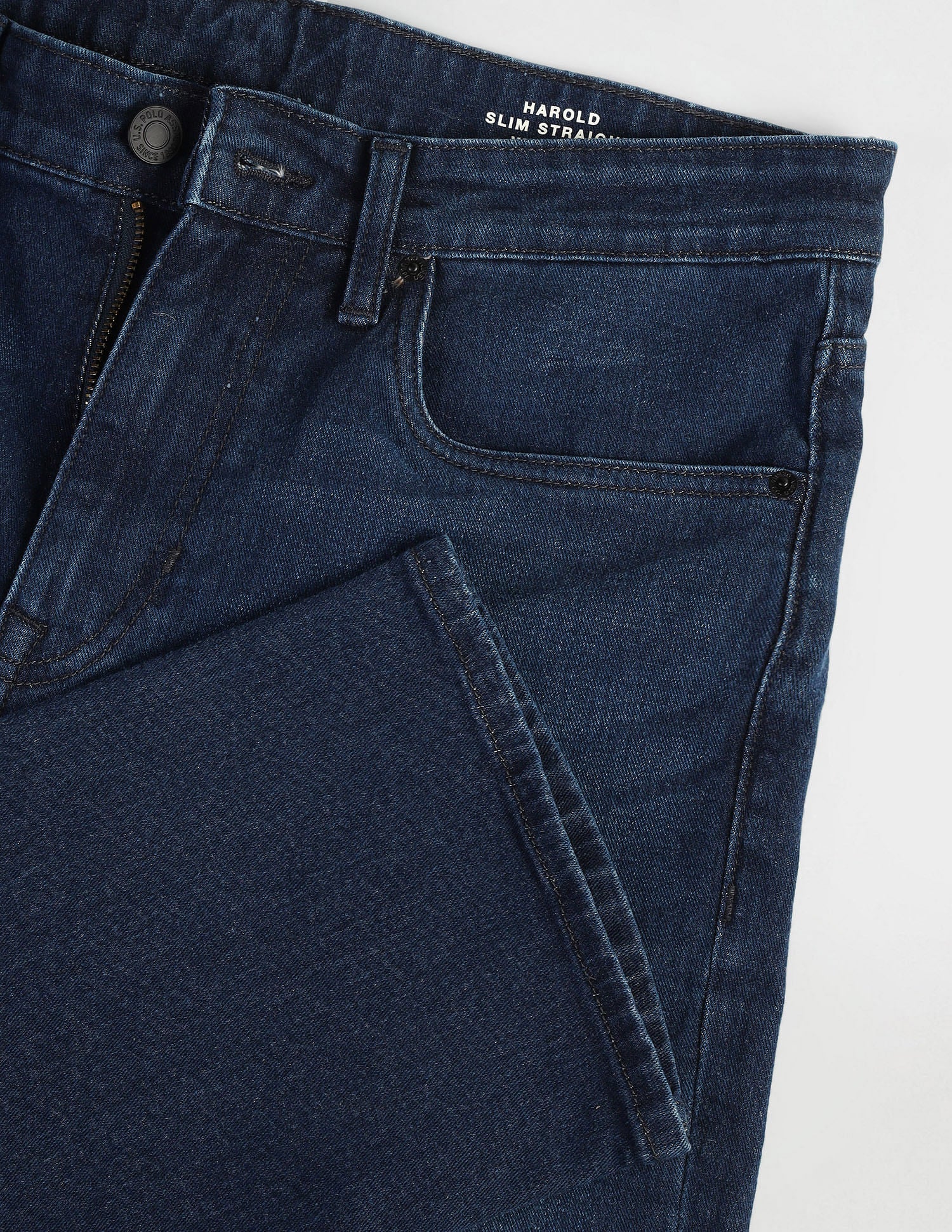 Harold Slim Straight Fit Blue Jeans Navy - U.S. Polo Assn. India | Large