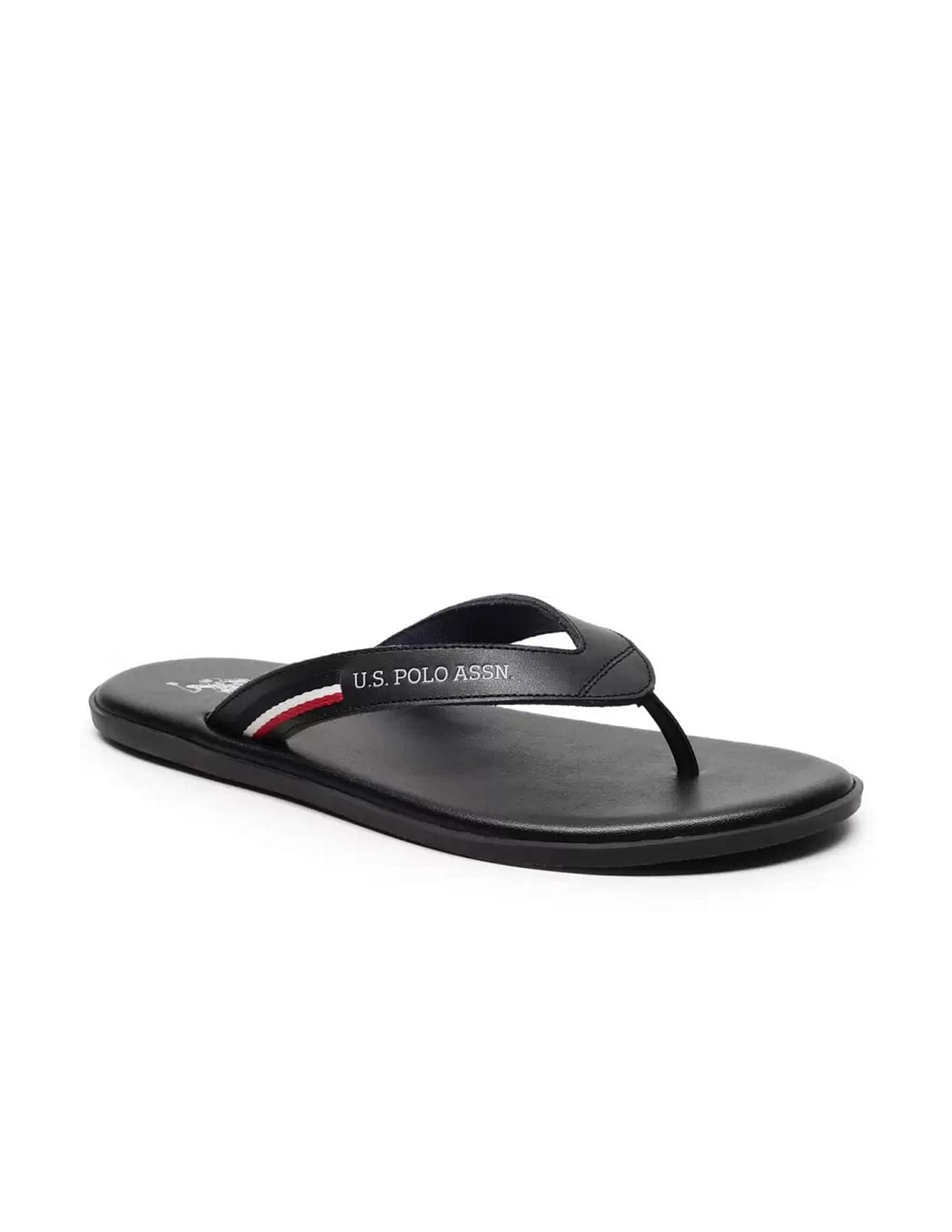 Men Logo Wanor 2.0 Flip Flops Black - U.S. Polo Assn. India | Large