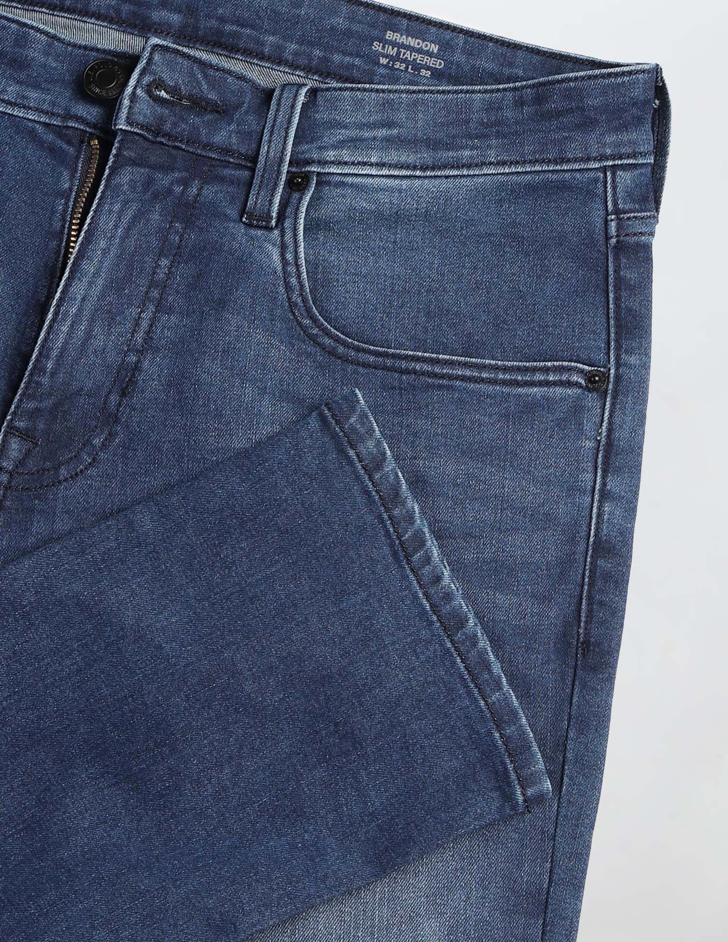 Brandon Slim Tapered Fit Blue Jeans Indigo - U.S. POLO ASSN. | Large