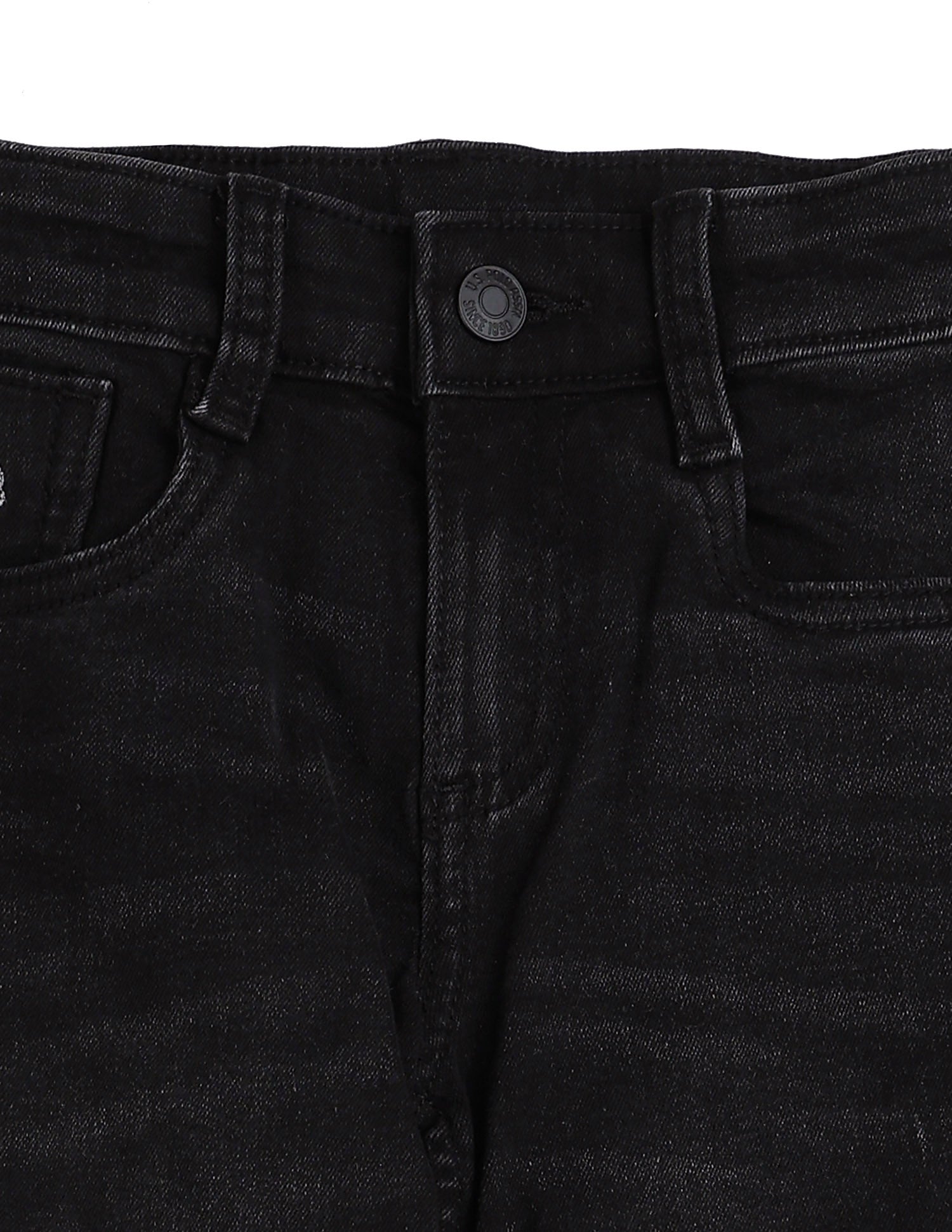 Boys Relaxed Fit Whiskered Jeans Black - U.S. POLO ASSN. | Large