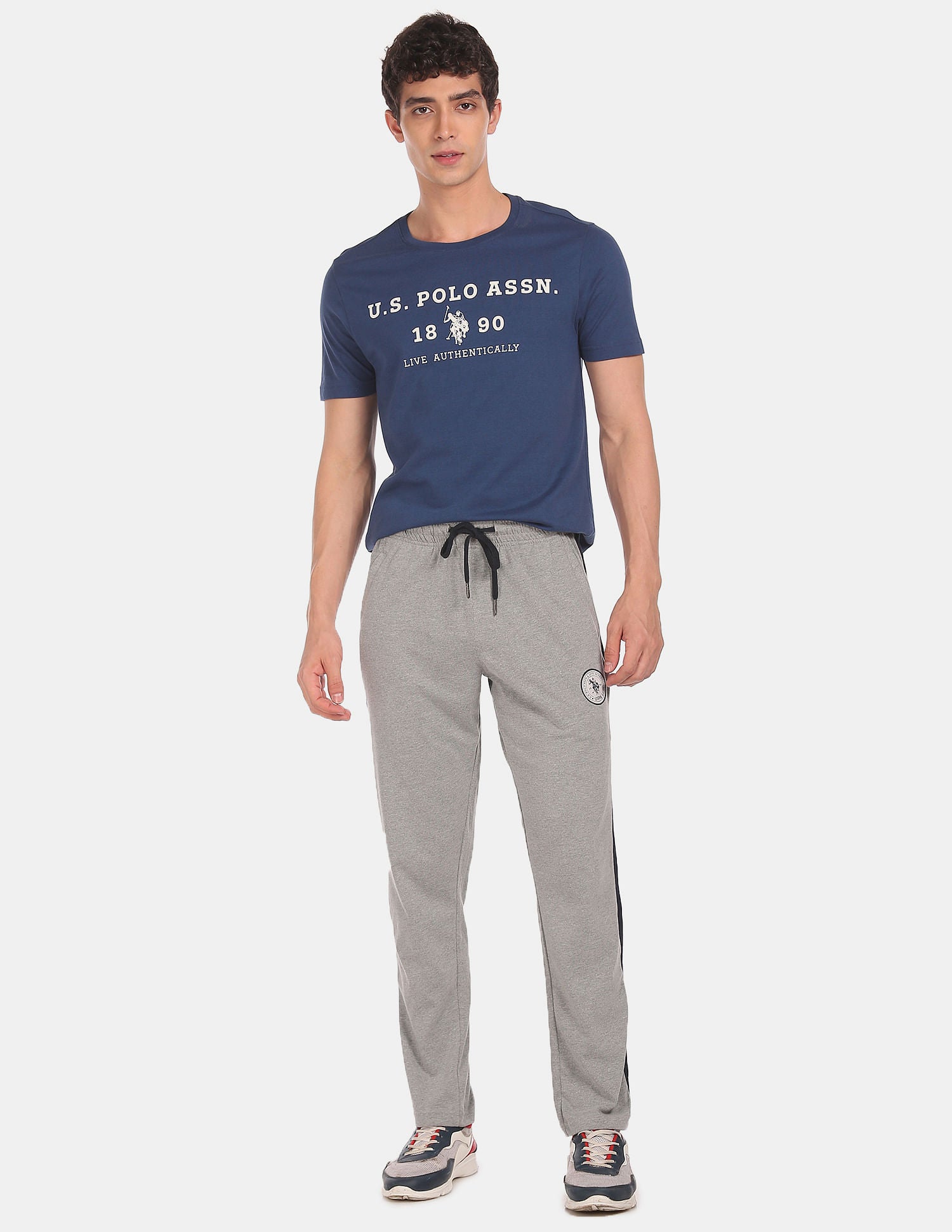 Crew Neck Brand Print I683 Lounge T-Shirt - Pack Of 1 Dark Blue - U.S. POLO ASSN. | Large