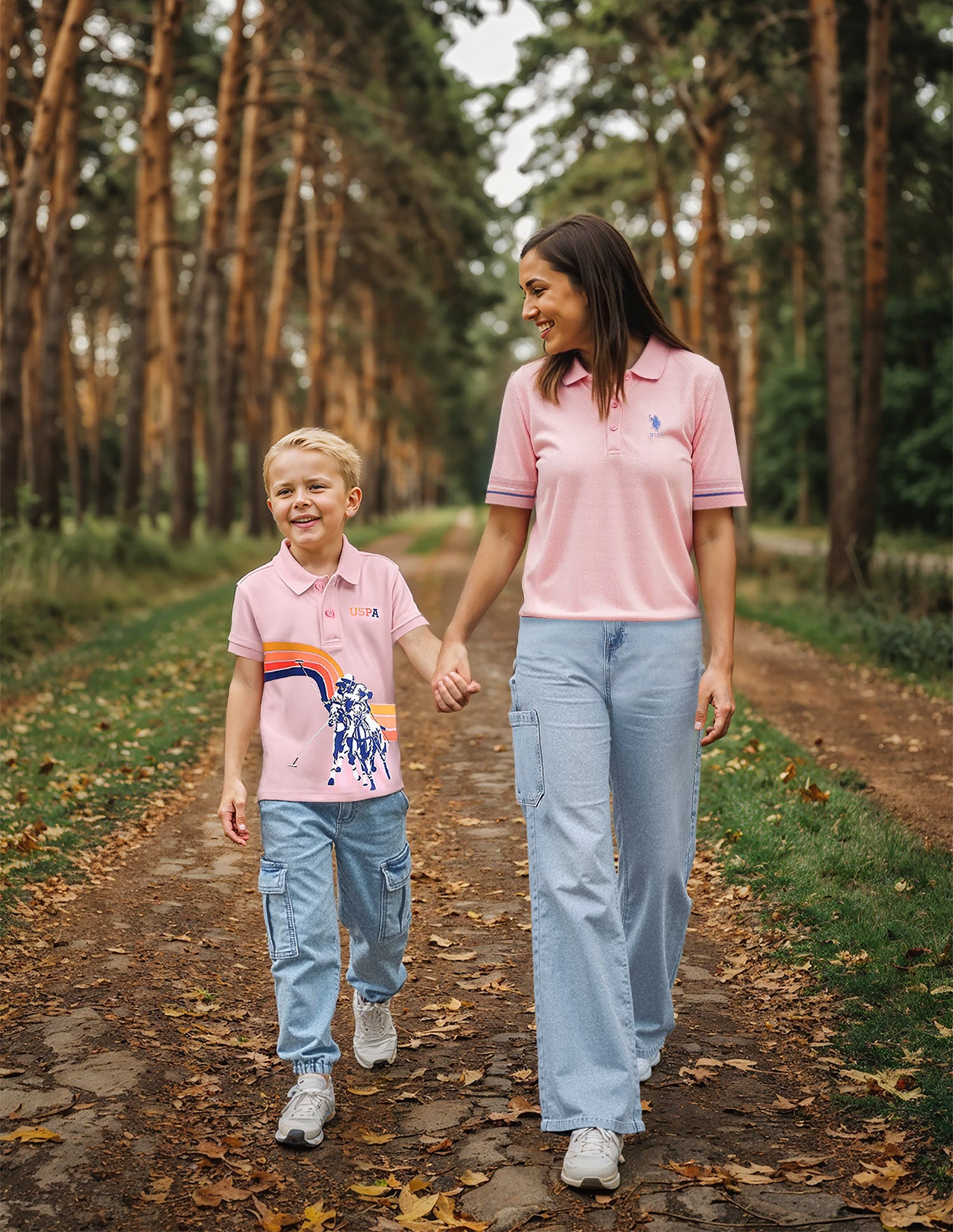 Boys Brand Printed Regular Fit Polo Shirts Light Pink - U.S. POLO ASSN. | Large