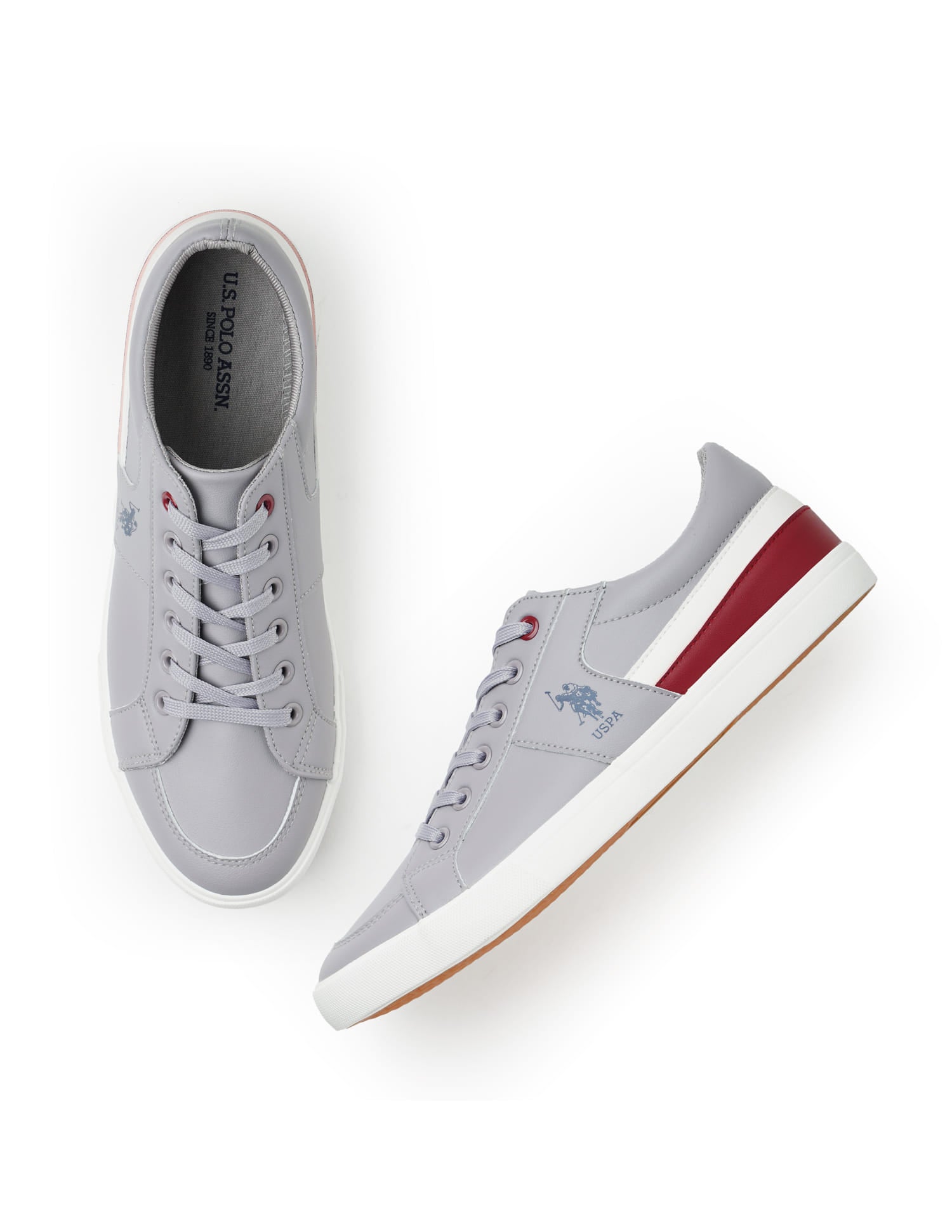 Men Clarkin 11.0 Colourblocked Sneakers Grey - U.S. Polo Assn. India | Large