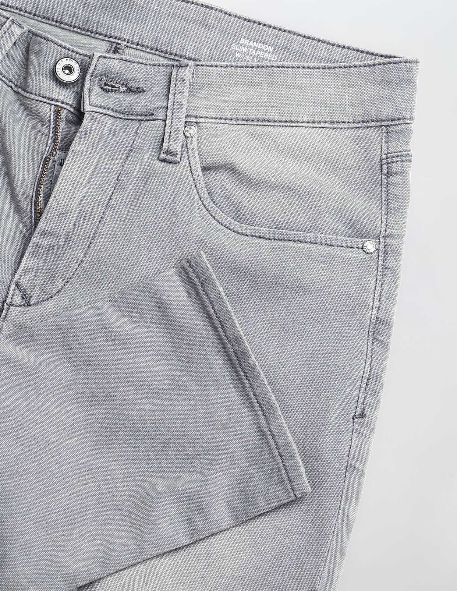 Brandon Slim Tapered Fit Light Washed Jeans Grey - U.S. Polo Assn. India | Large