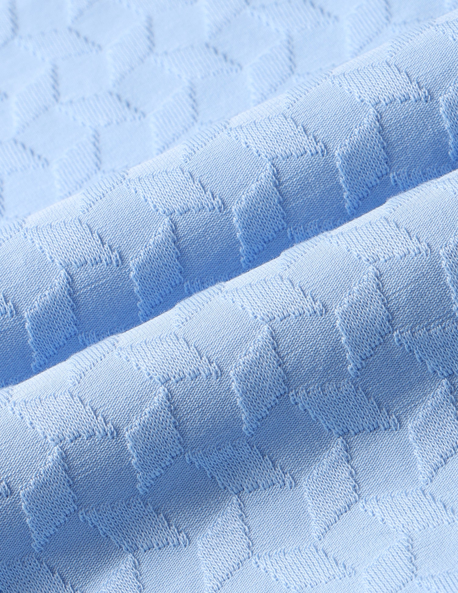 Geometric Patterned Knit Regular Fit Polo Shirt Blue - U.S. Polo Assn. India | Large