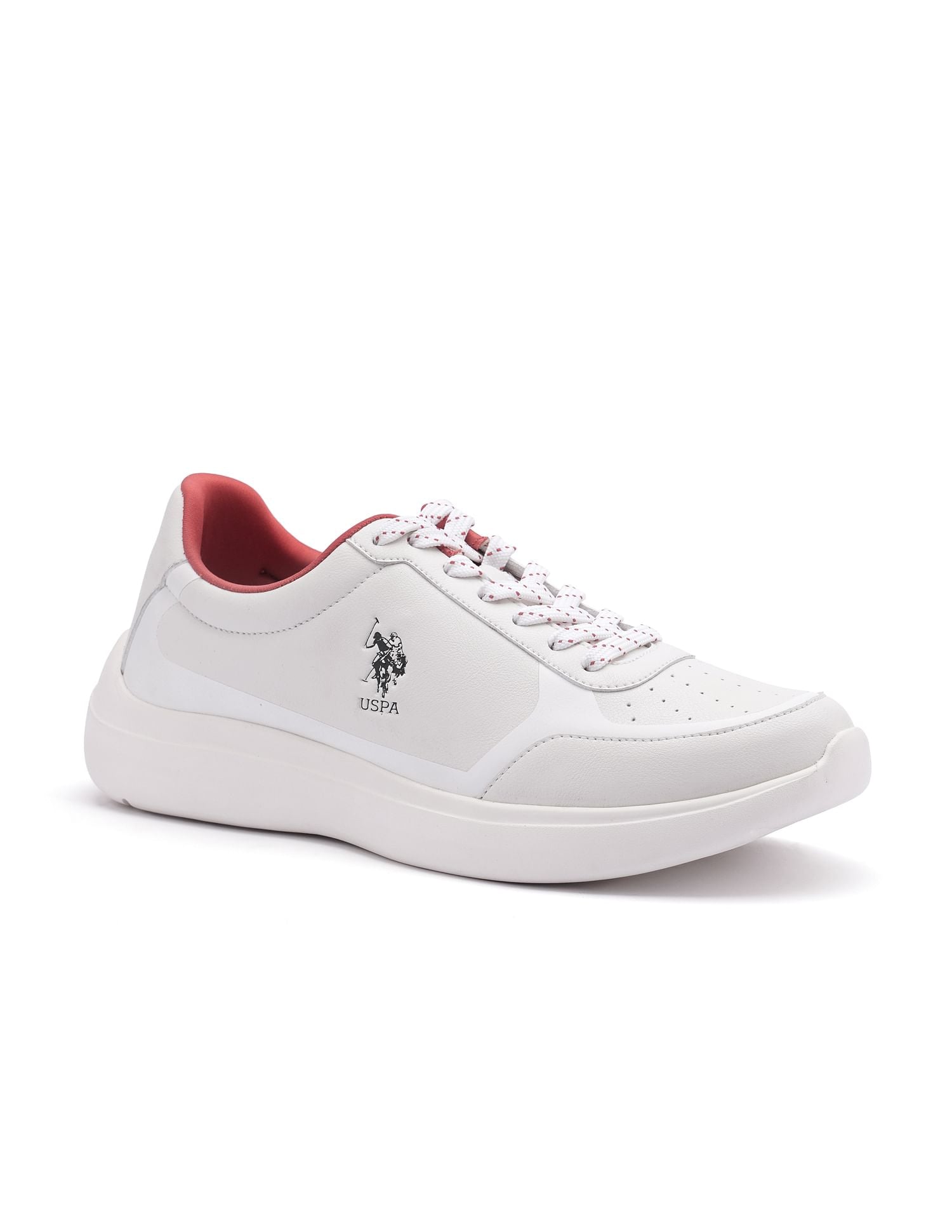 Round Toe Solid Euan Sneakers Off White - U.S. Polo Assn. India | Large