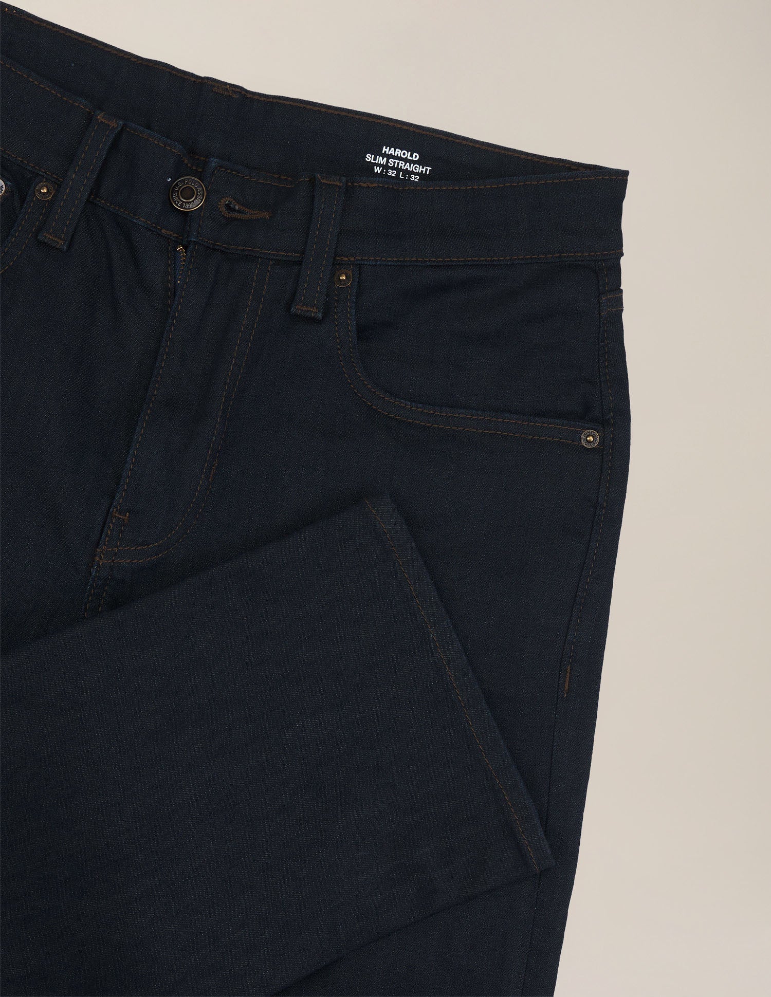 Harold Slim Straight Fit Blue Jeans Dark Blue - U.S. Polo Assn. India | Large