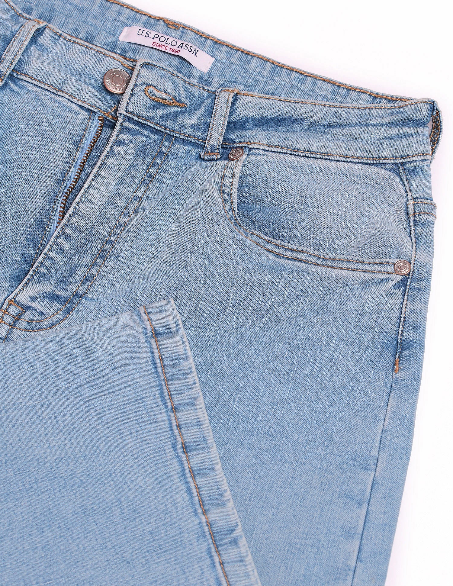 High Rise Wide Leg Jeans Blue - U.S. Polo Assn. India | Large