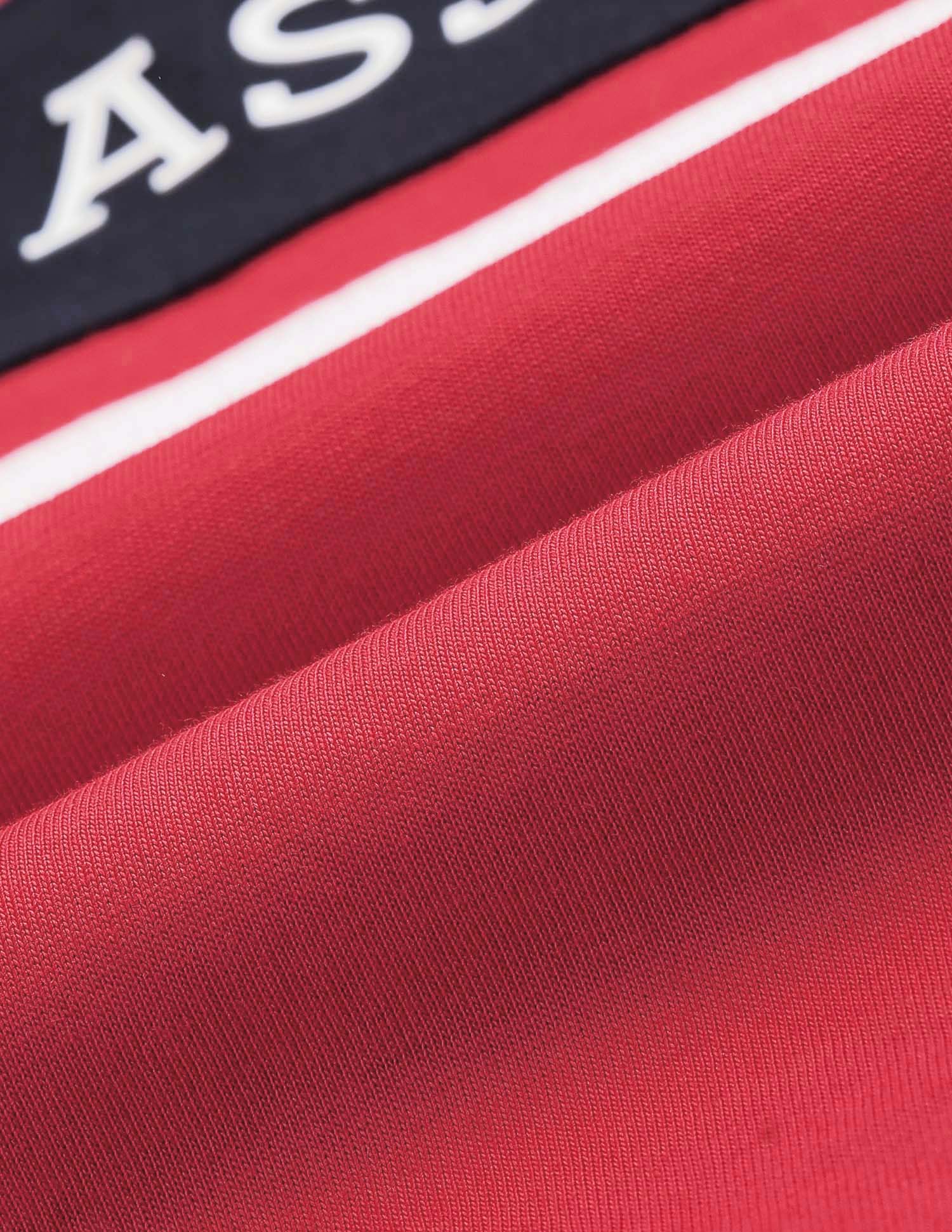 Brand Embroidered Cotton T-Shirt Red - U.S. POLO ASSN. | Large