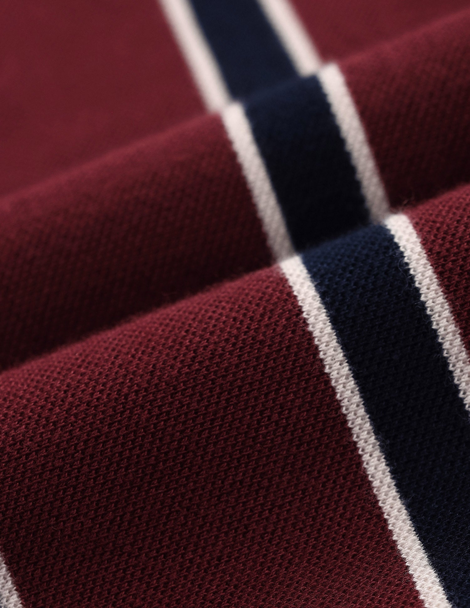 Vertical Striped Slim Fit Polo Shirt Maroon - U.S. Polo Assn. India | Large