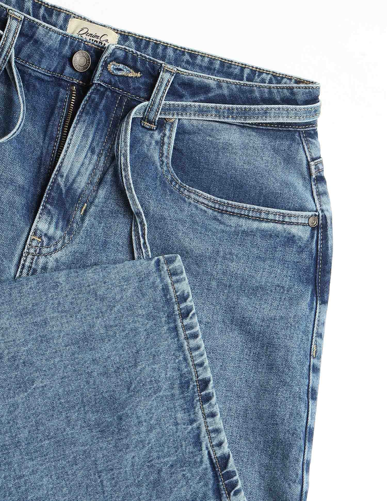 Mid Rise Barrel Fit Jeans Blue - U.S. Polo Assn. India | Large