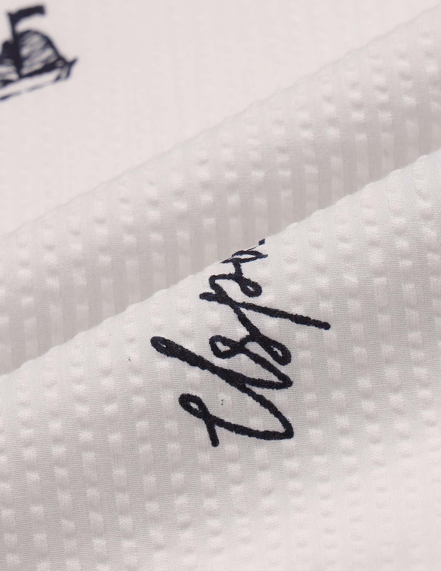 Graphic Printed Seersucker Dress White - U.S. Polo Assn. India | Large