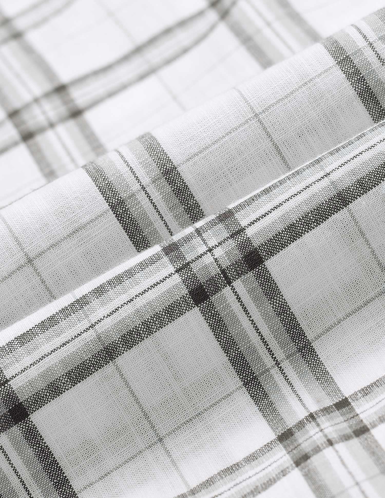 Regular Fit Grid Tattersall Checked Shirt Off White - U.S. POLO ASSN. | Large