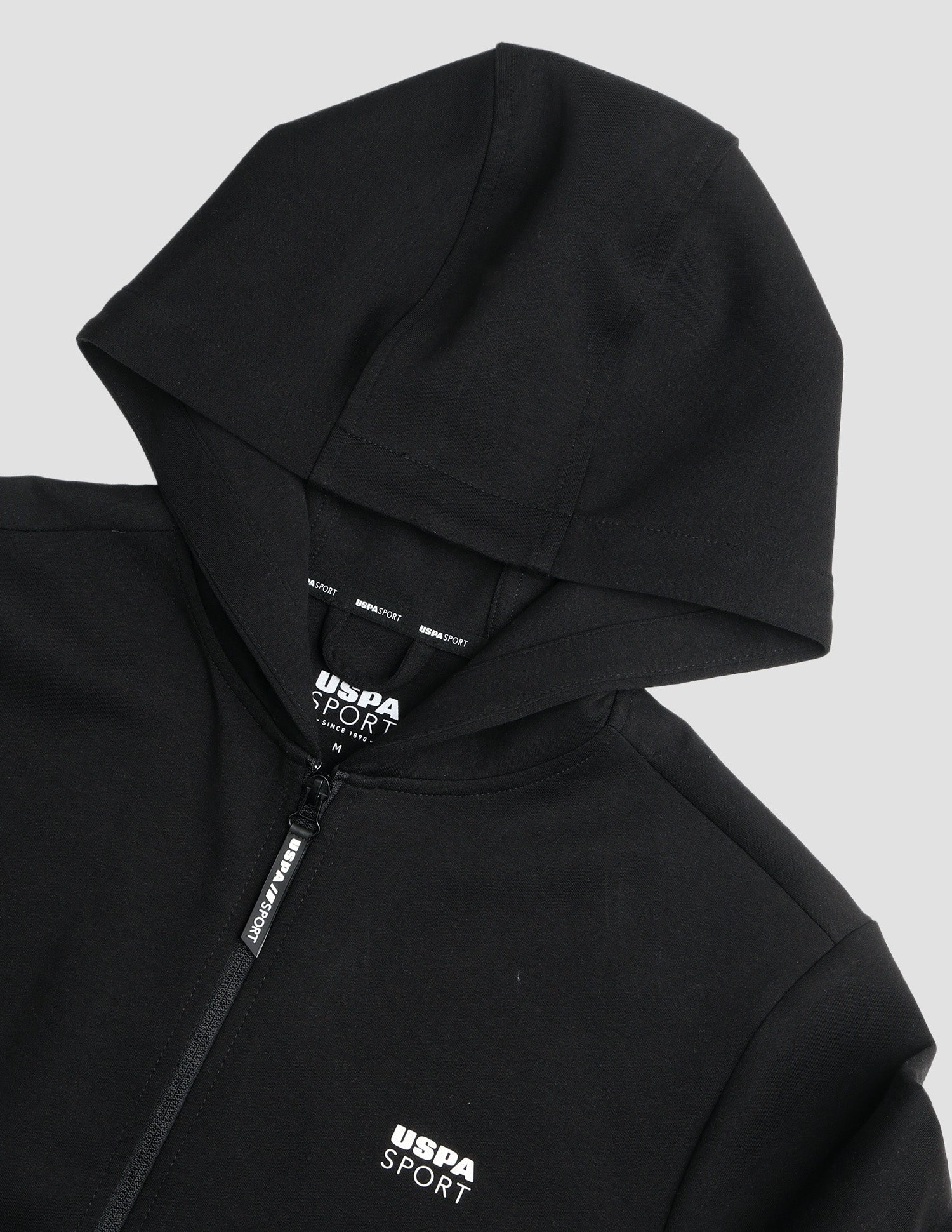 Solid Regular Fit Active Sweatshirt Black - U.S. Polo Assn. India | Large