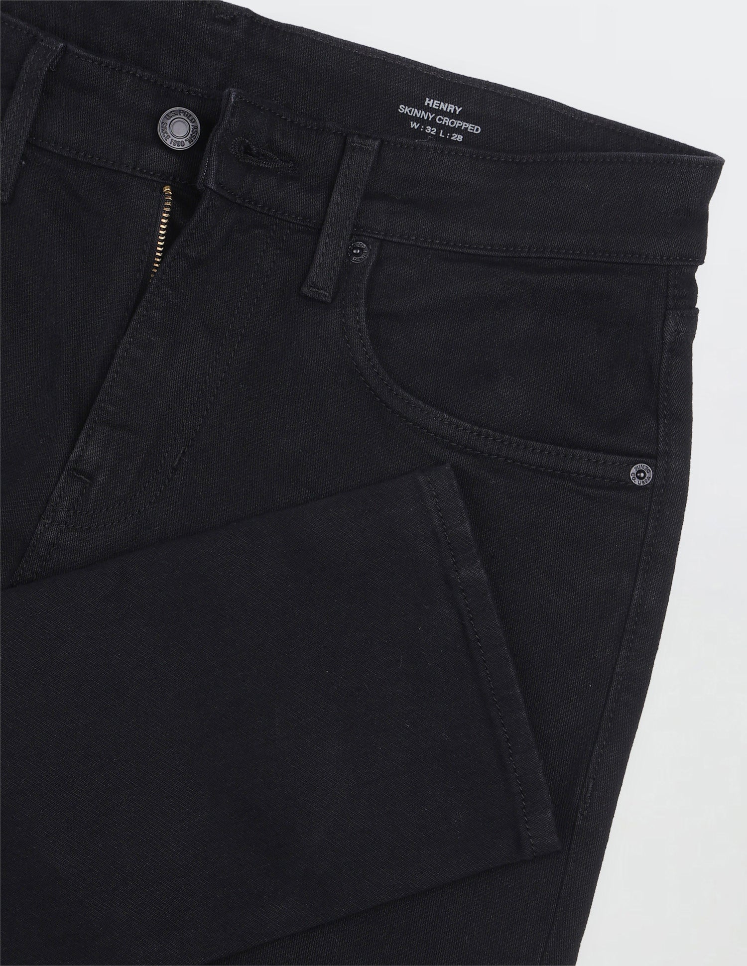 Henry Tapered Fit Black Jeans Black - U.S. Polo Assn. India | Large